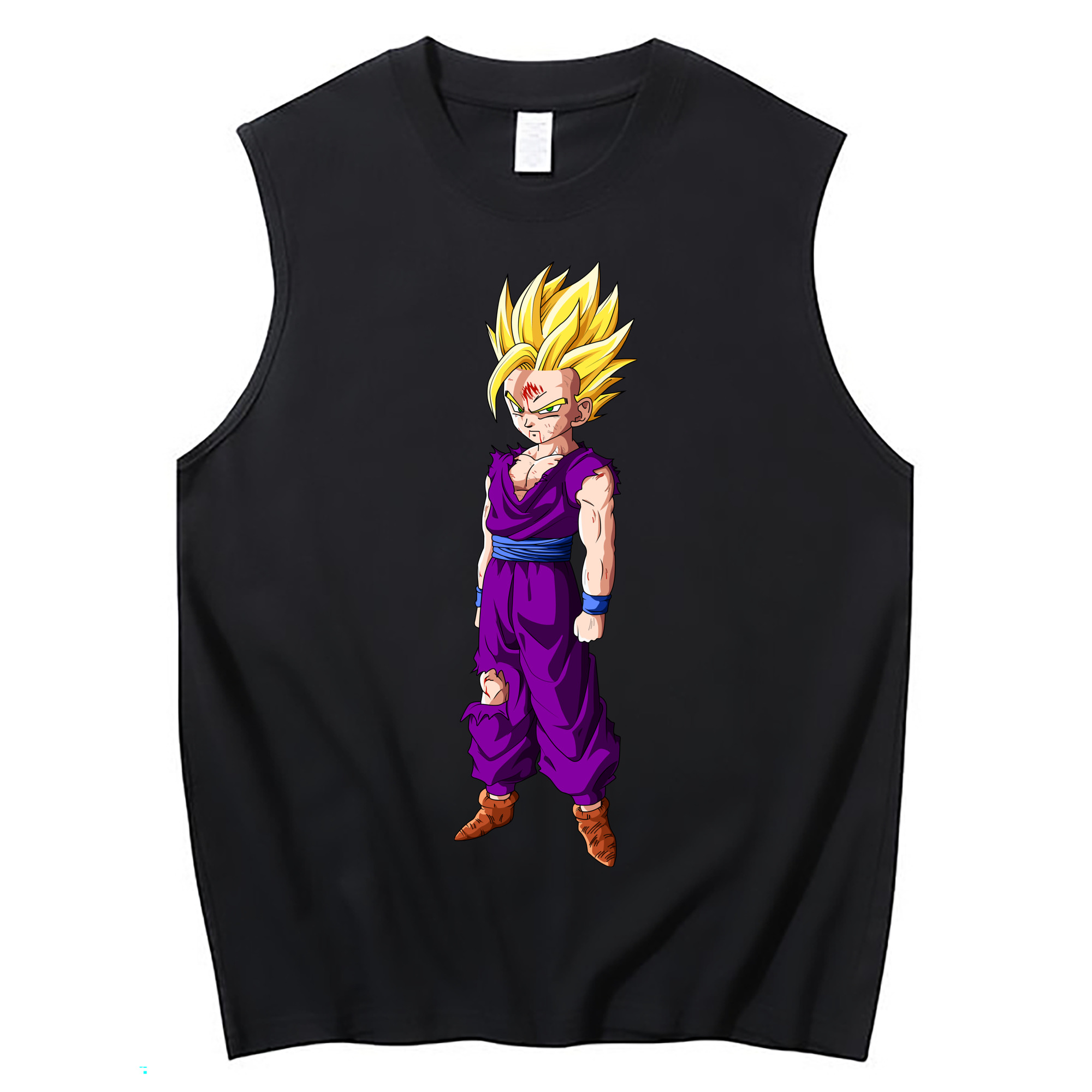 （画像用） ドラゴンボール 孫 悟飯（そんごはん）DRAGON BALL Son Gohan コットン100％タンクトップ（フロントプリント）