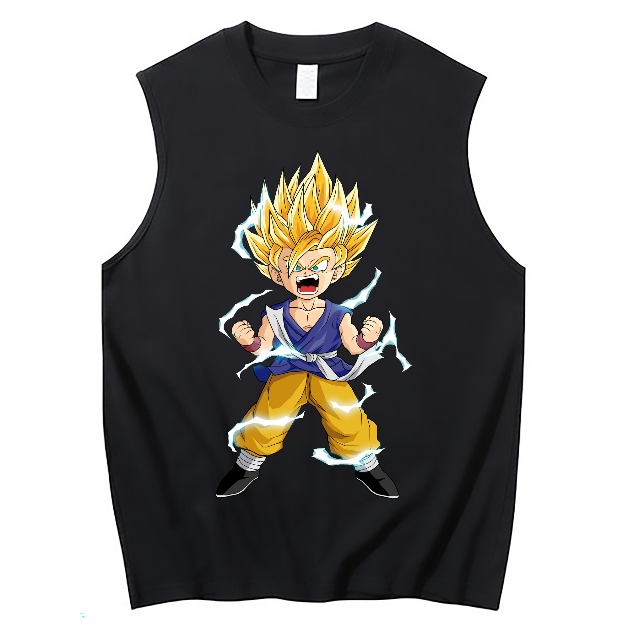（画像用） ドラゴンボール 孫 悟飯（そんごはん）DRAGON BALL Son Gohan コットン100％タンクトップ（フロントプリント）