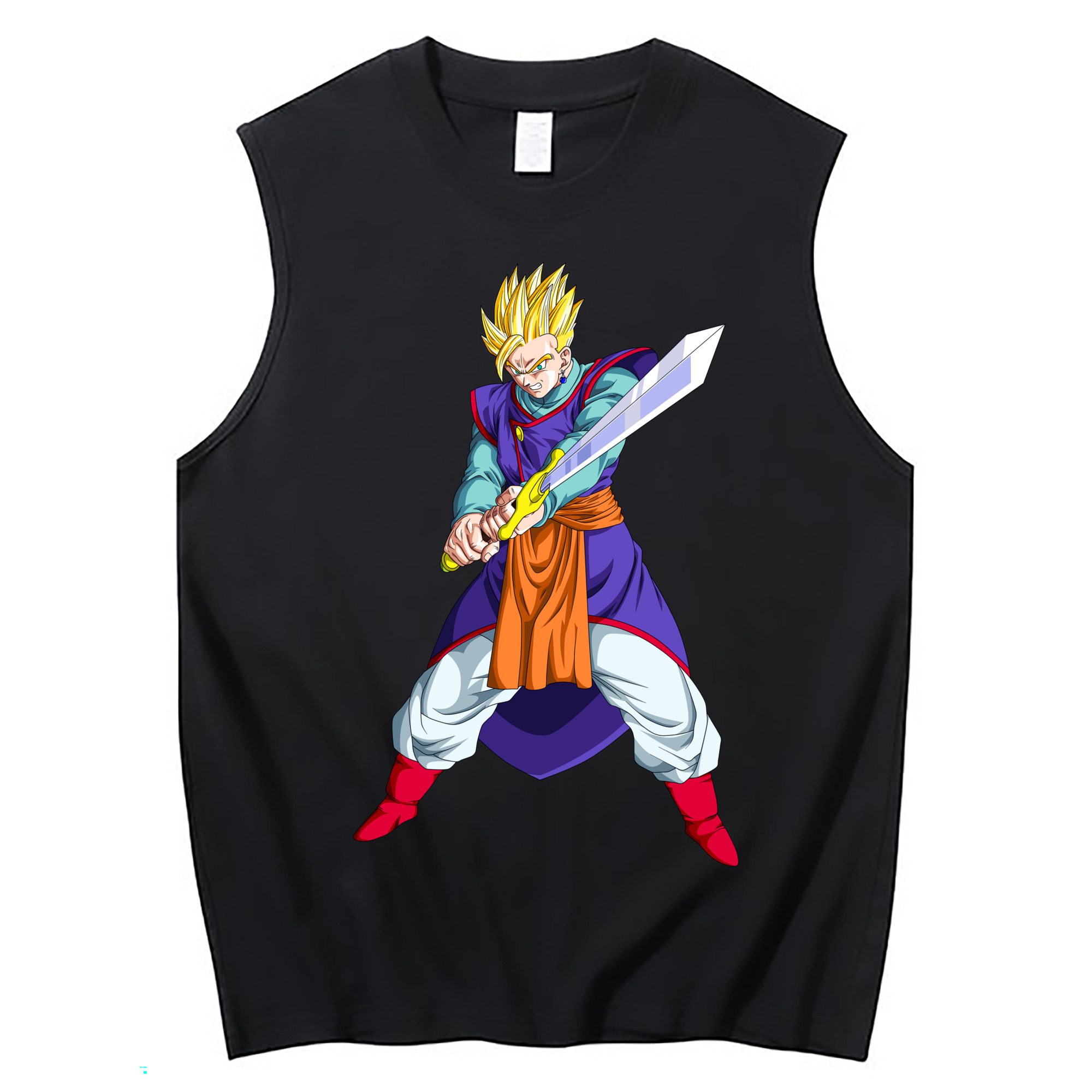 （画像用） ドラゴンボール 孫 悟飯（そんごはん）DRAGON BALL Son Gohan コットン100％タンクトップ（フロントプリント）