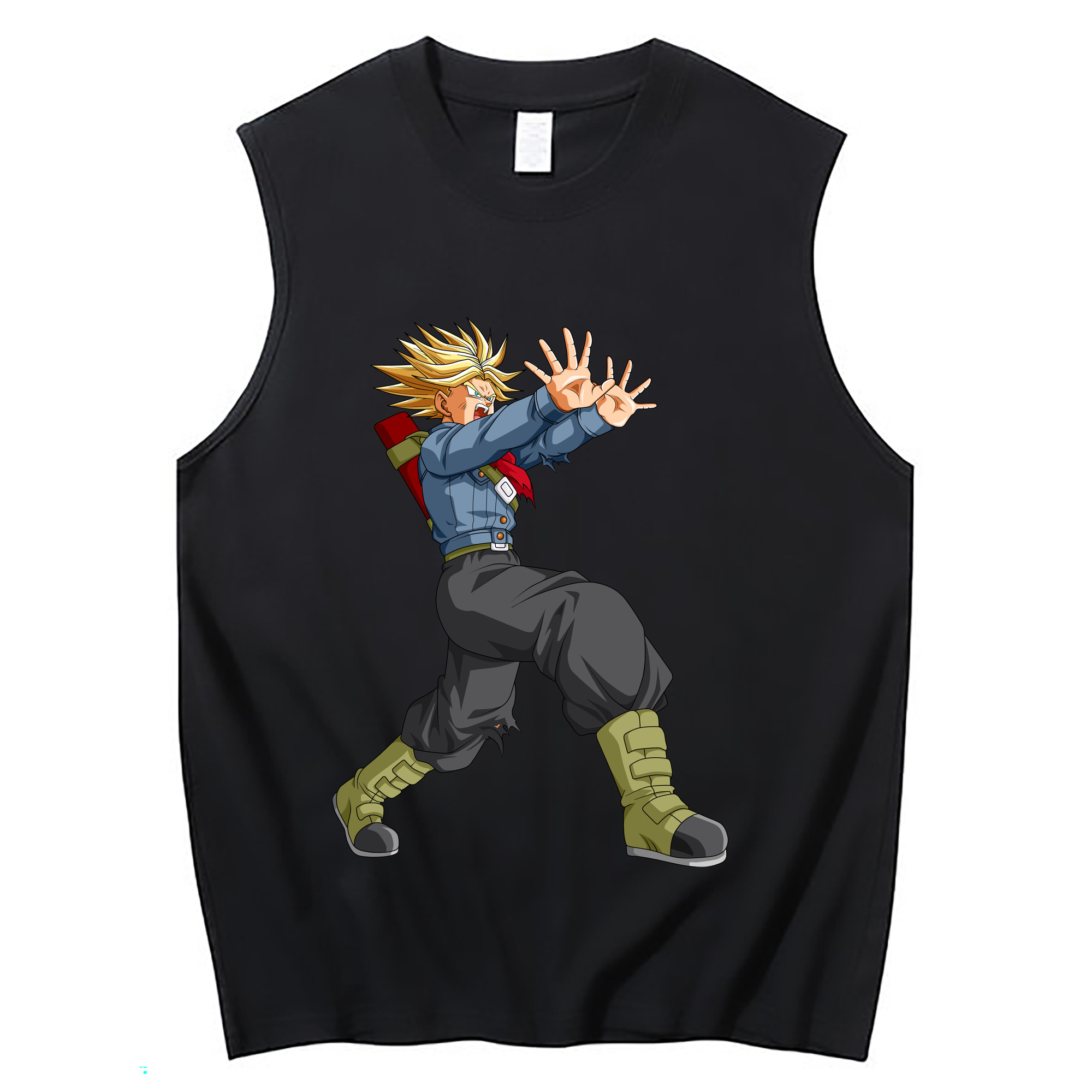 （画像用） ドラゴンボール トランクス（Torankusu）DRAGON BALL Trunks コットン100％タンクトップ（フロントプリント）