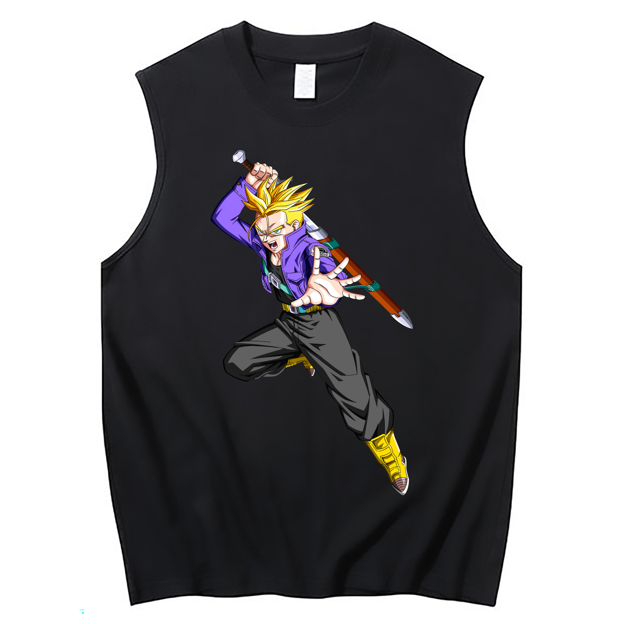 （画像用） ドラゴンボール トランクス（Torankusu）DRAGON BALL Trunks コットン100％タンクトップ（フロントプリント）