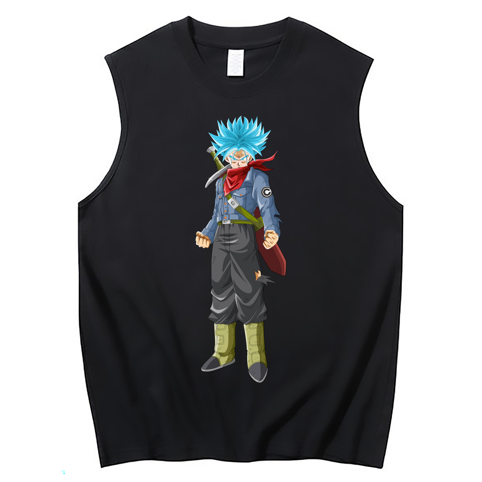 （画像用） ドラゴンボール トランクス（Torankusu）DRAGON BALL Trunks コットン100％タンクトップ（フロントプリント）