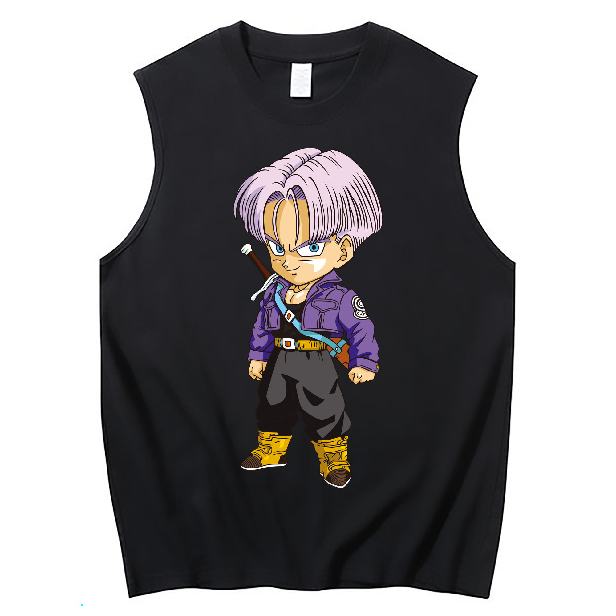 （画像用） ドラゴンボール トランクス（Torankusu）DRAGON BALL Trunks コットン100％タンクトップ（フロントプリント）
