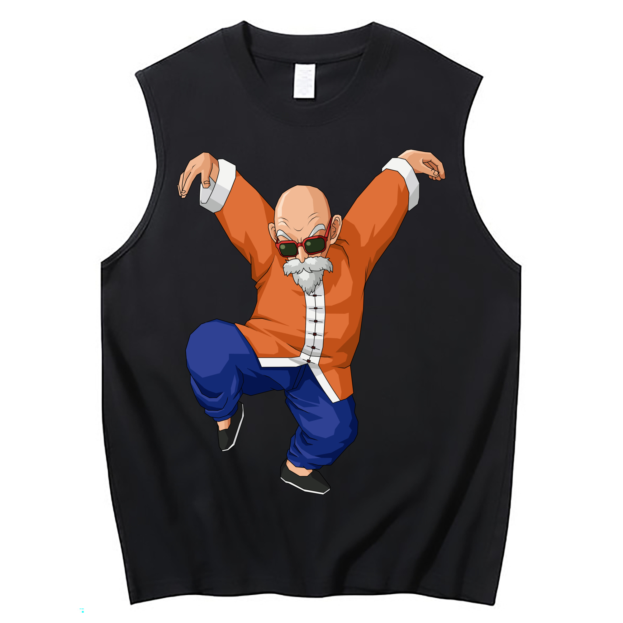 （画像用） ドラゴンボール 亀仙人（かめせんにん） DRAGON BALL Master Roshi Kame Sennin コットン100％タンクトップ（フロントプリント）