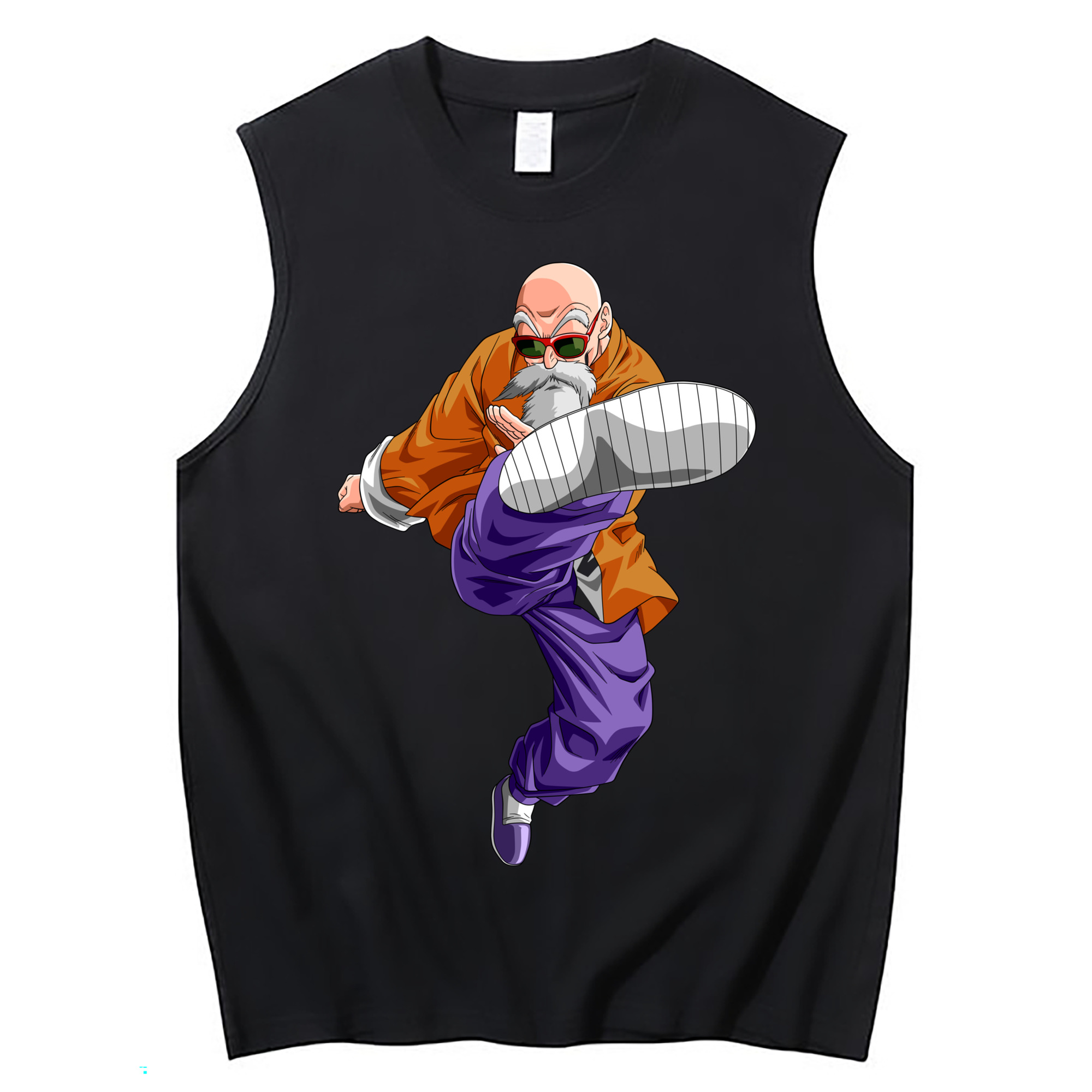 （画像用） ドラゴンボール 亀仙人（かめせんにん） DRAGON BALL Master Roshi Kame Sennin コットン100％タンクトップ（フロントプリント）