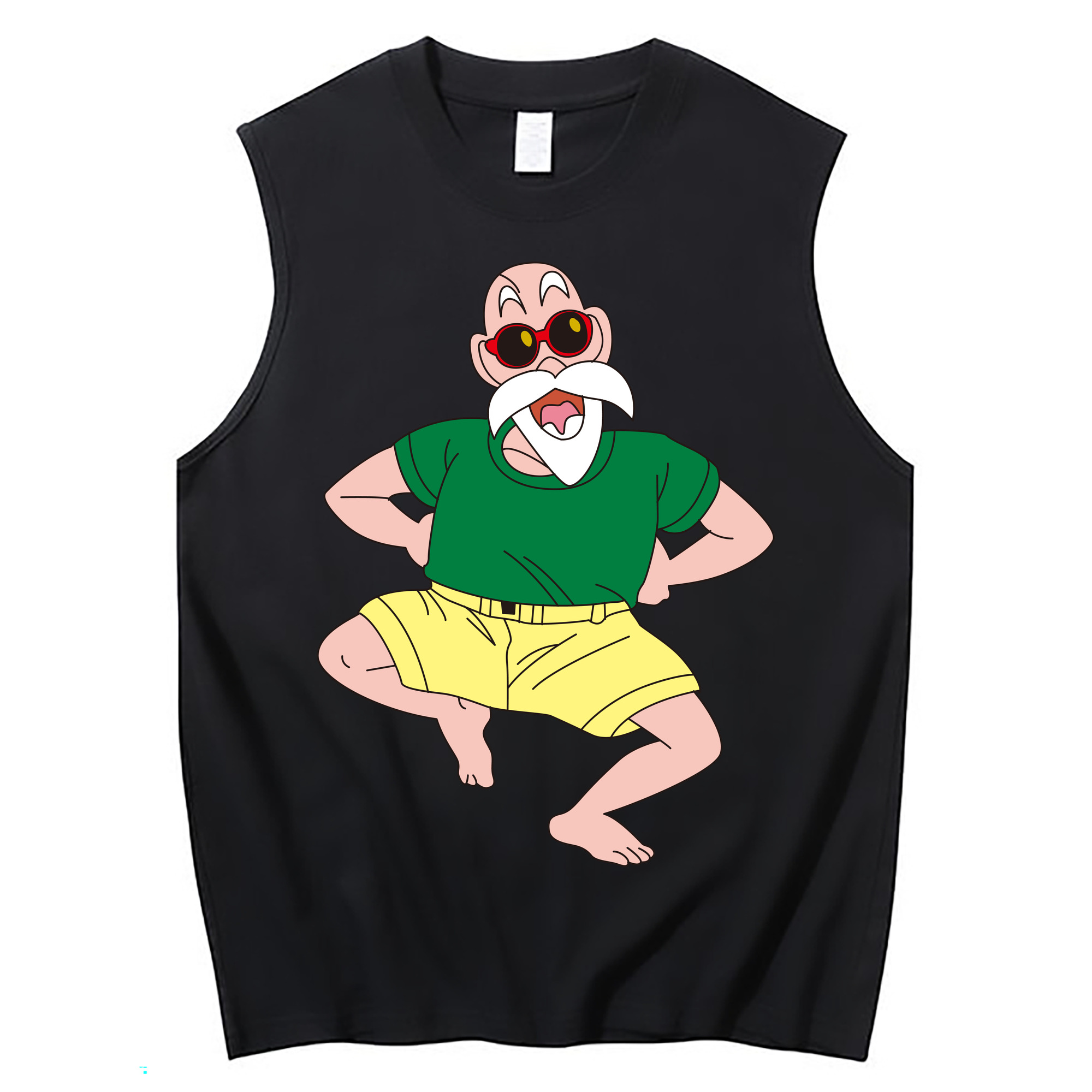 （画像用） ドラゴンボール 亀仙人（かめせんにん） DRAGON BALL Master Roshi Kame Sennin コットン100％タンクトップ（フロントプリント）