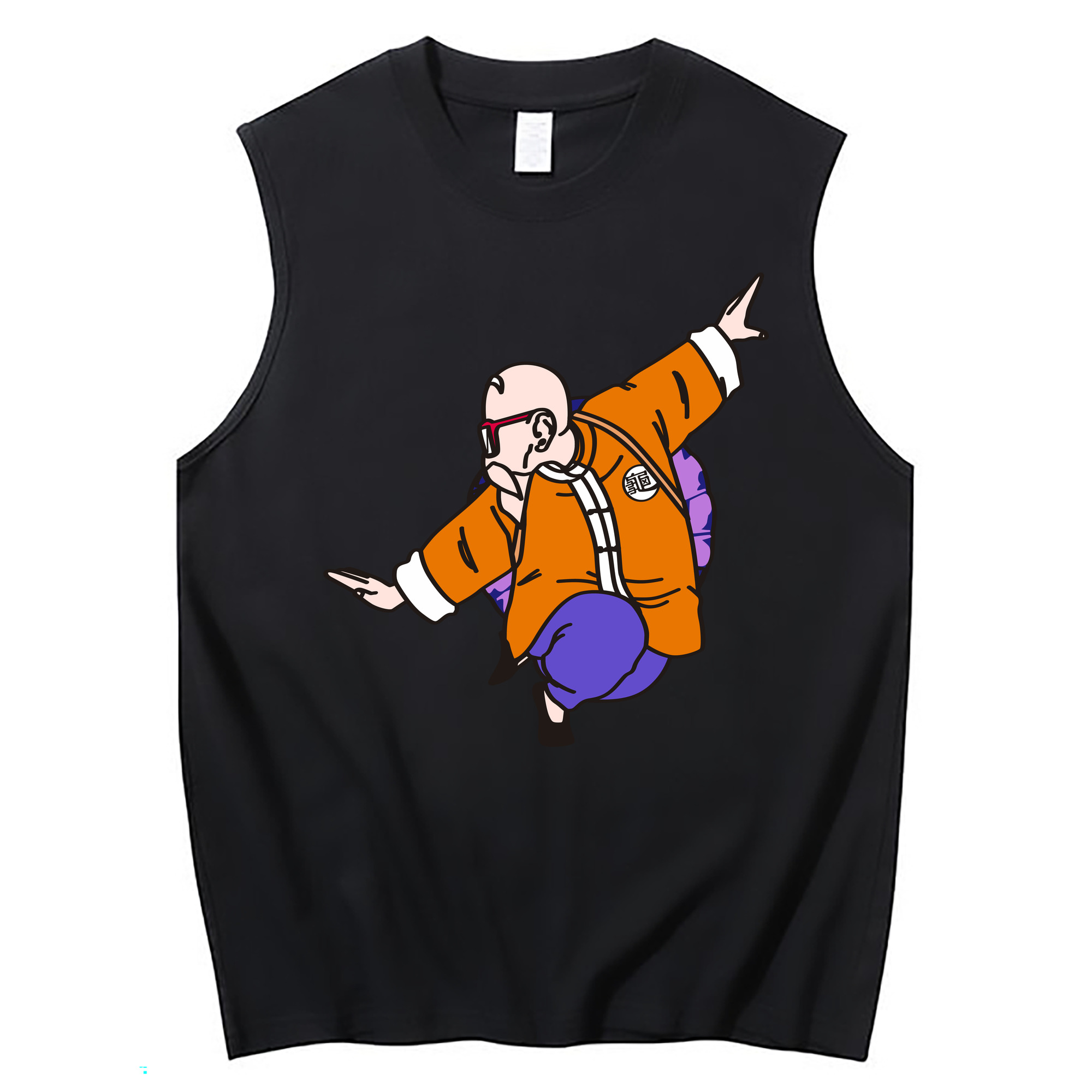 （画像用） ドラゴンボール 亀仙人（かめせんにん） DRAGON BALL Master Roshi Kame Sennin コットン100％タンクトップ（フロントプリント）