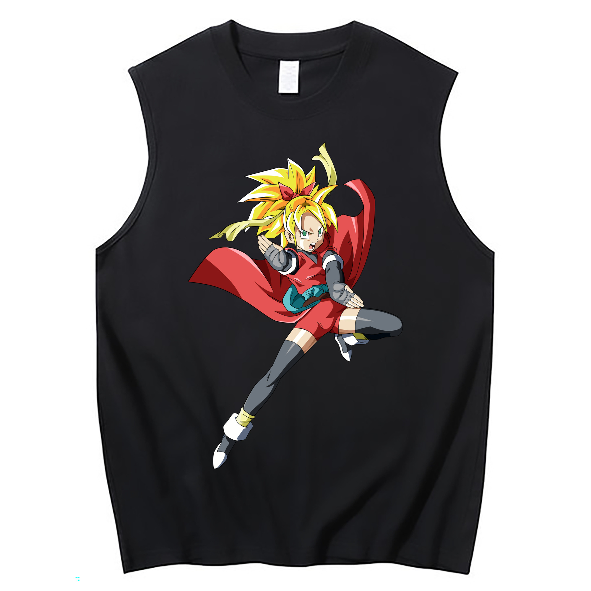 （画像用） ドラゴンボール カリフラ DRAGON BALL Caulifla コットン100％タンクトップ（フロントプリント）