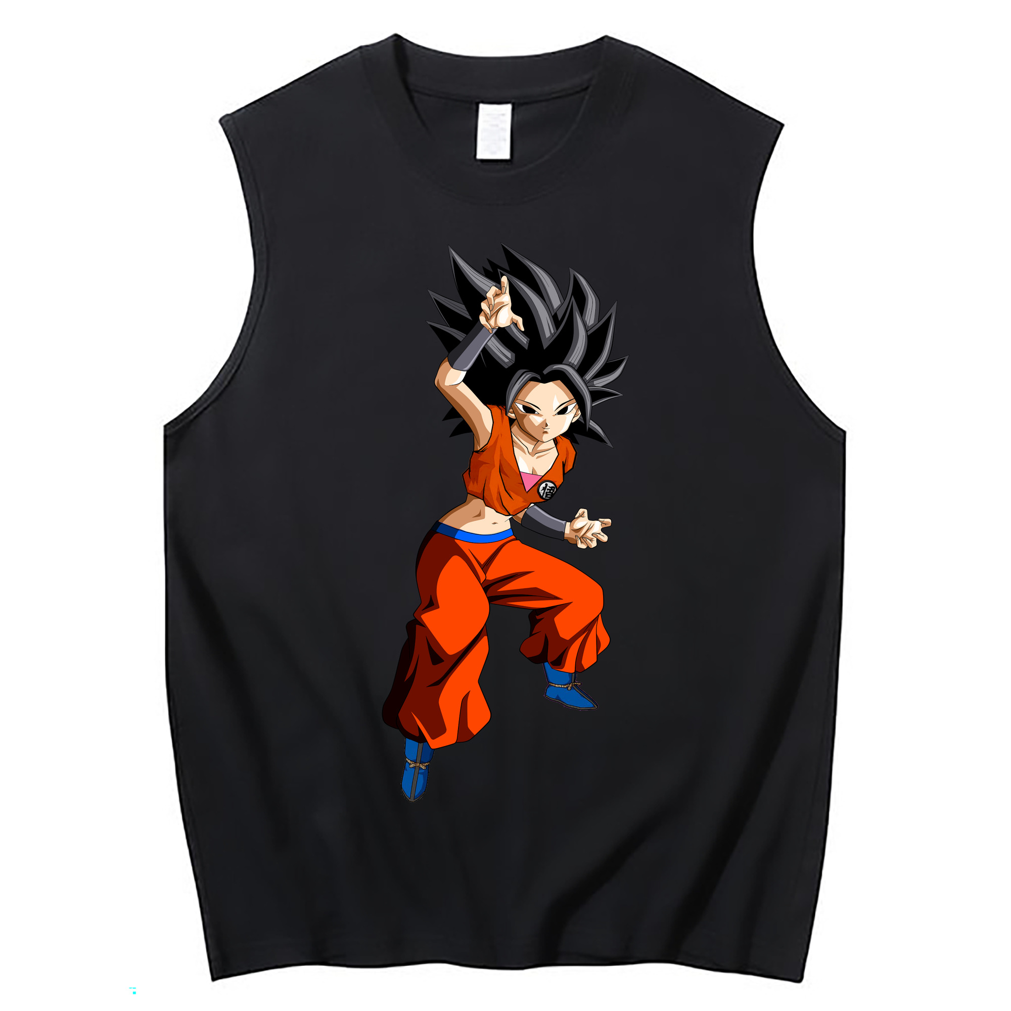 （画像用） ドラゴンボール カリフラ DRAGON BALL Caulifla コットン100％タンクトップ（フロントプリント）