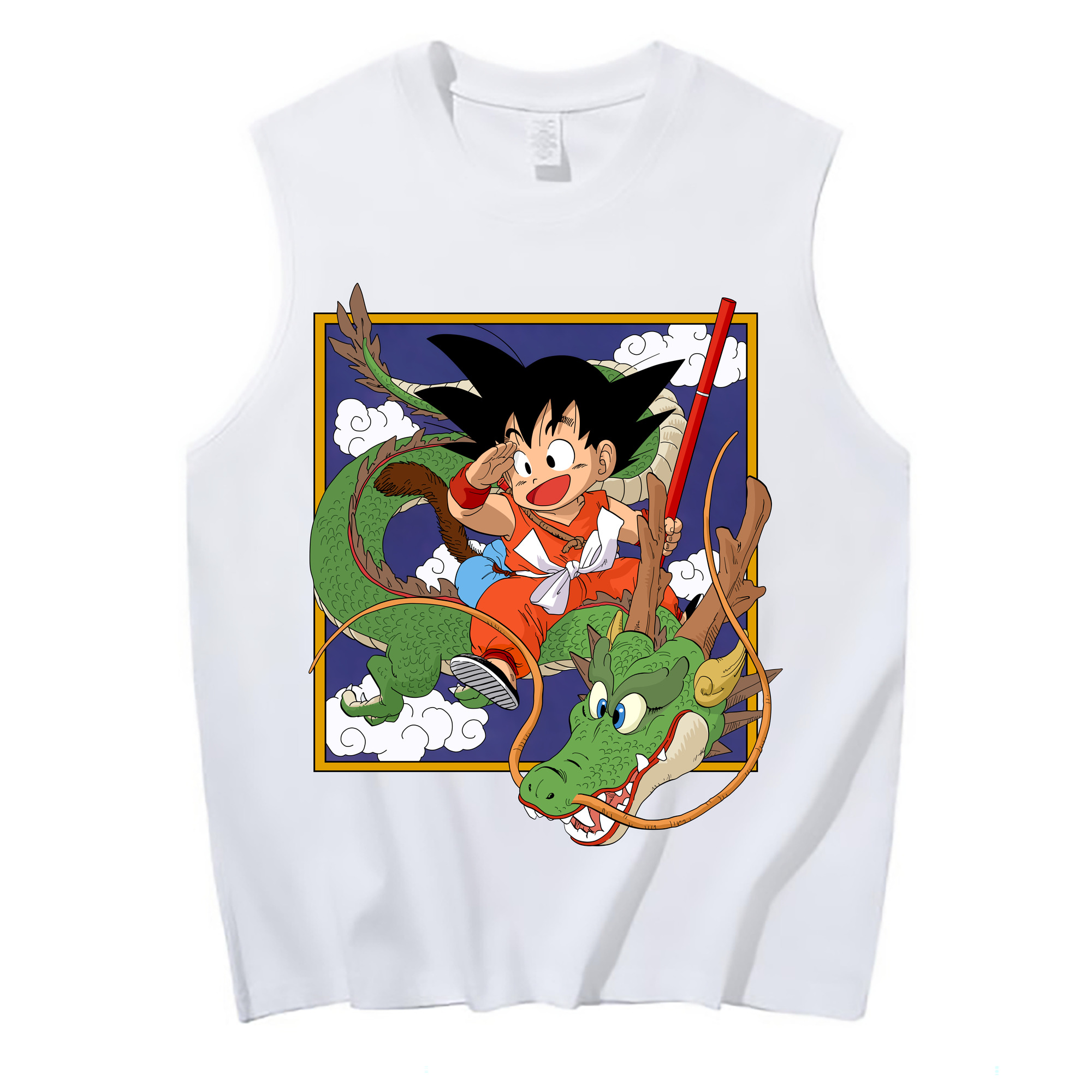 （画像用） ドラゴンボール 孫悟空（そん ごくう）Son Goku カカロット DRAGON BALL Kakarotto コットン100％タンクトップ（フロントプリント）