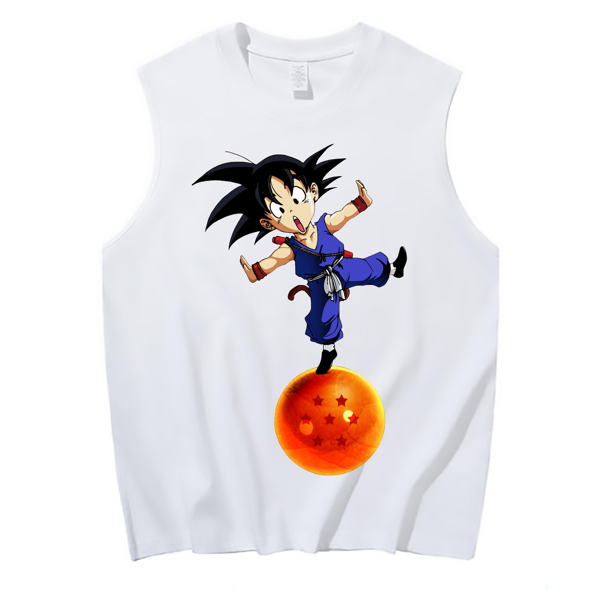 （画像用） ドラゴンボール 孫悟空（そん ごくう）Son Goku カカロット DRAGON BALL Kakarotto コットン100％タンクトップ（フロントプリント）