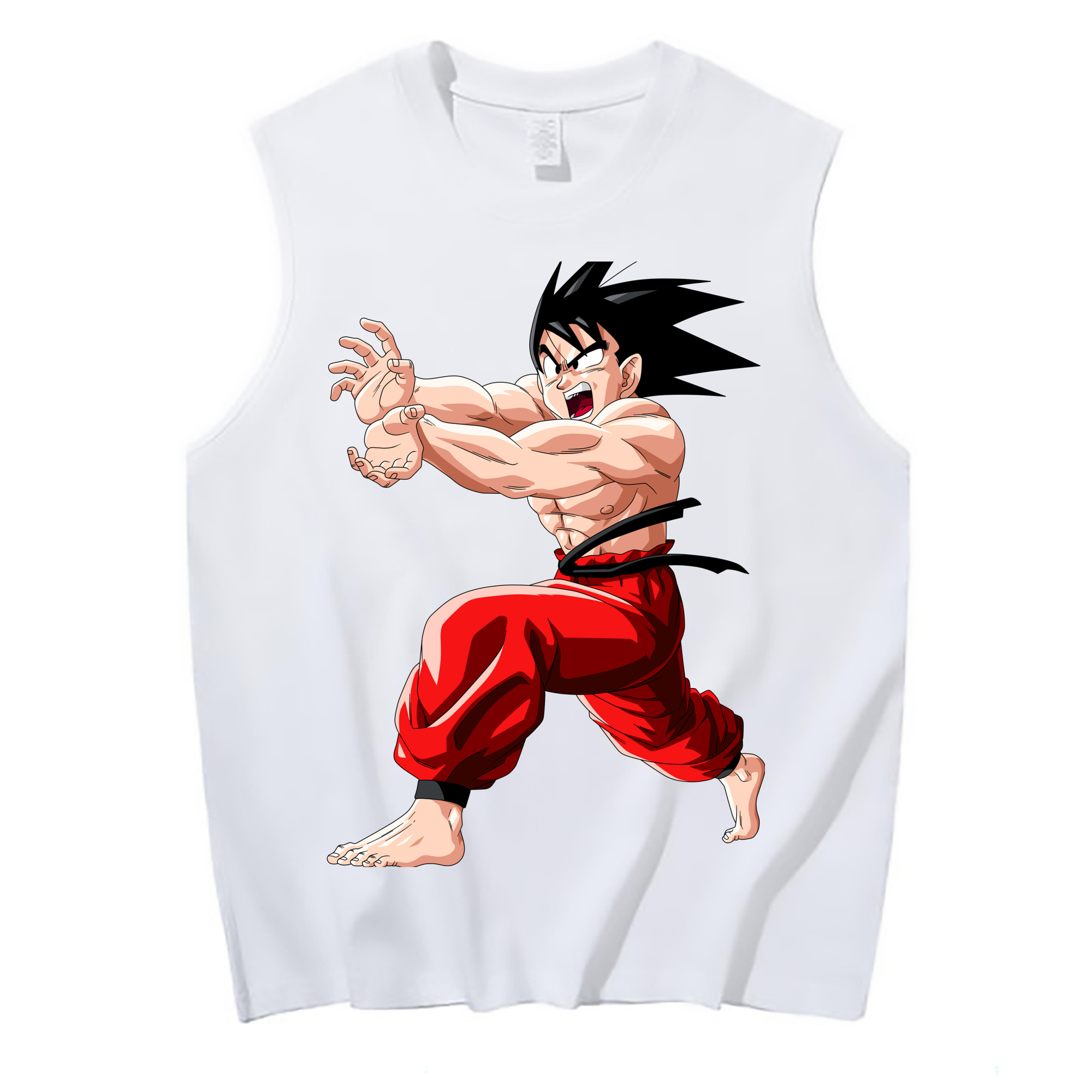 （画像用） ドラゴンボール 孫悟空（そん ごくう）Son Goku カカロット DRAGON BALL Kakarotto コットン100％タンクトップ（フロントプリント）