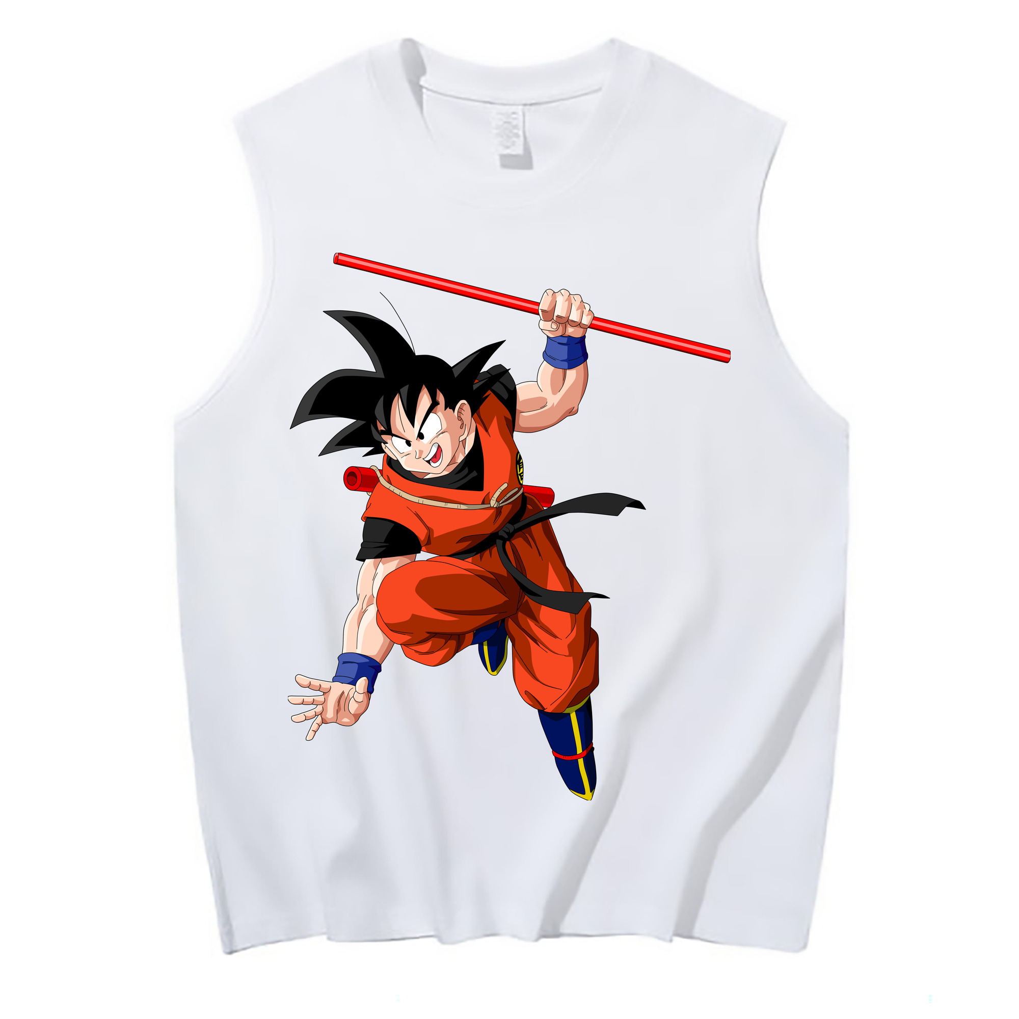 （画像用） ドラゴンボール 孫悟空（そん ごくう）Son Goku カカロット DRAGON BALL Kakarotto コットン100％タンクトップ（フロントプリント）