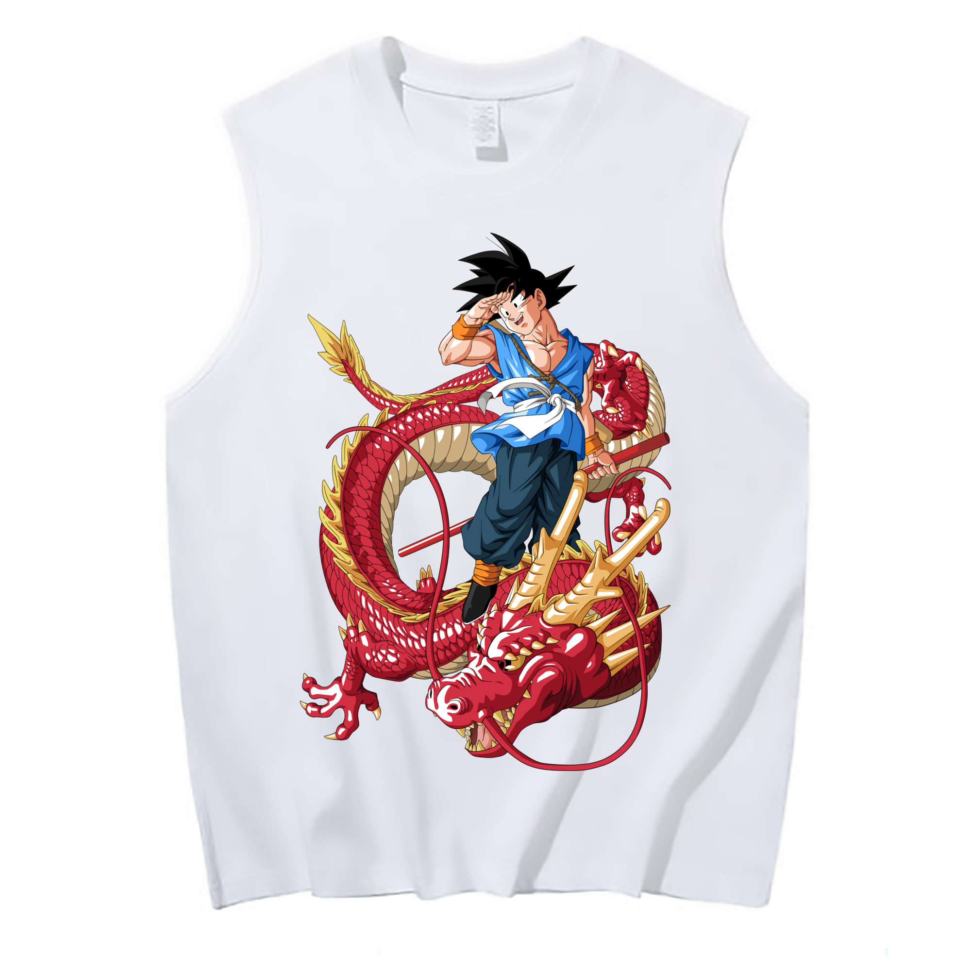 （画像用） ドラゴンボール 孫悟空（そん ごくう）Son Goku カカロット DRAGON BALL Kakarotto コットン100％タンクトップ（フロントプリント）