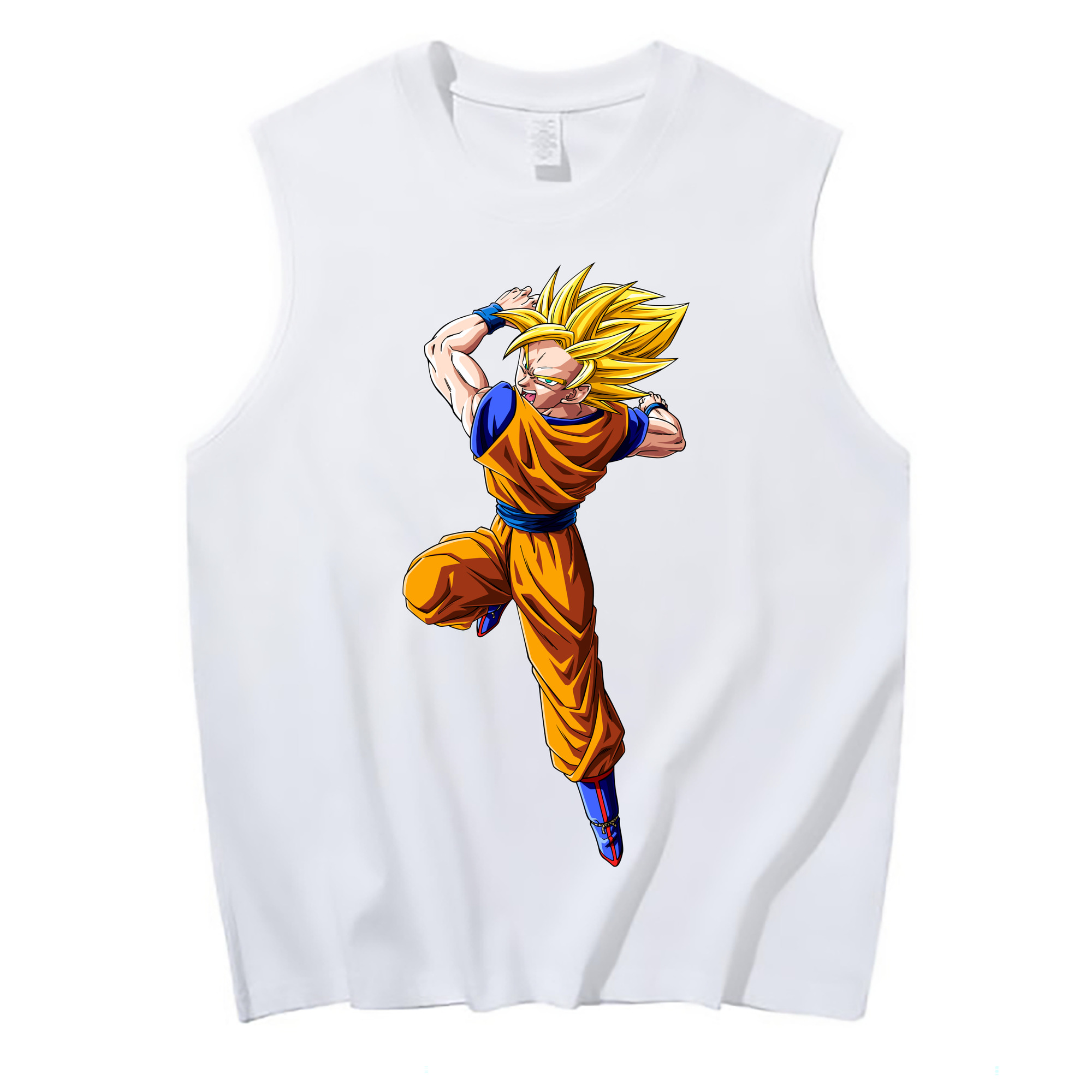 （画像用） ドラゴンボール 孫悟空（そん ごくう）Son Goku カカロット DRAGON BALL Kakarotto コットン100％タンクトップ（フロントプリント）