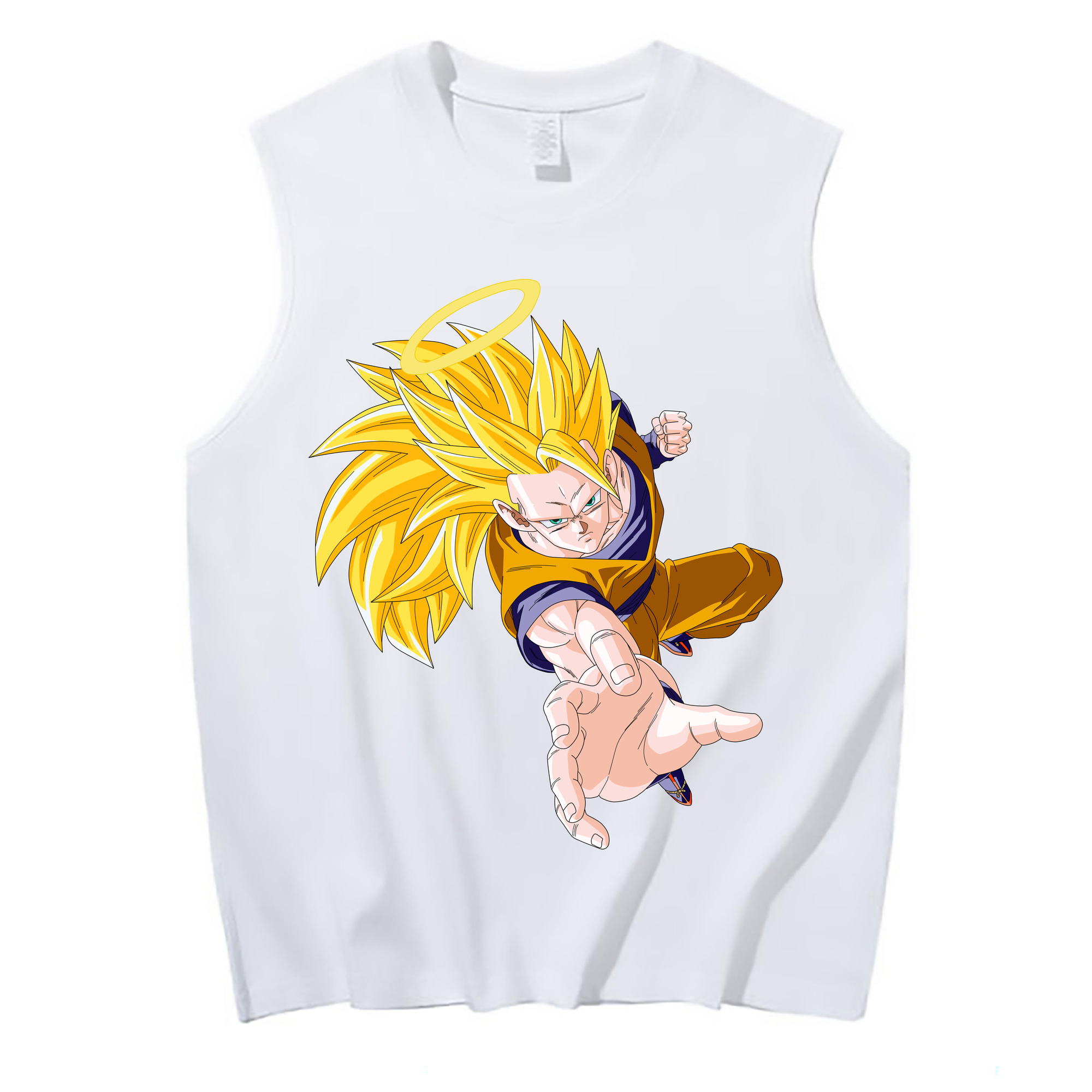 （画像用） ドラゴンボール 孫悟空（そん ごくう）Son Goku カカロット DRAGON BALL Kakarotto コットン100％タンクトップ（フロントプリント）
