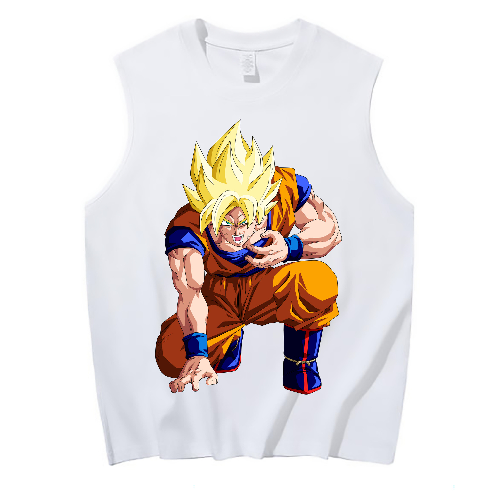（画像用） ドラゴンボール 孫悟空（そん ごくう）Son Goku カカロット DRAGON BALL Kakarotto コットン100％タンクトップ（フロントプリント）