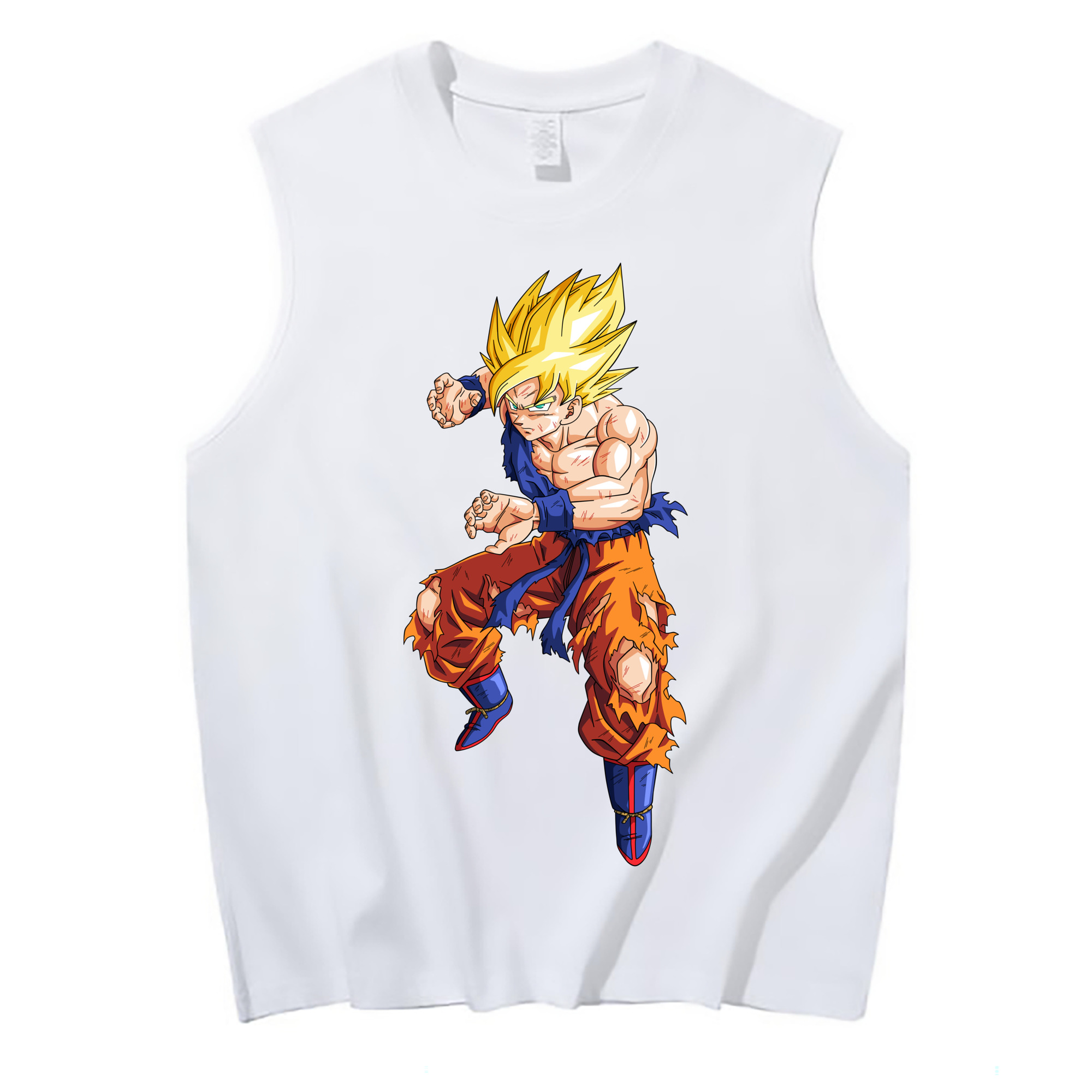 （画像用） ドラゴンボール 孫悟空（そん ごくう）Son Goku カカロット DRAGON BALL Kakarotto コットン100％タンクトップ（フロントプリント）