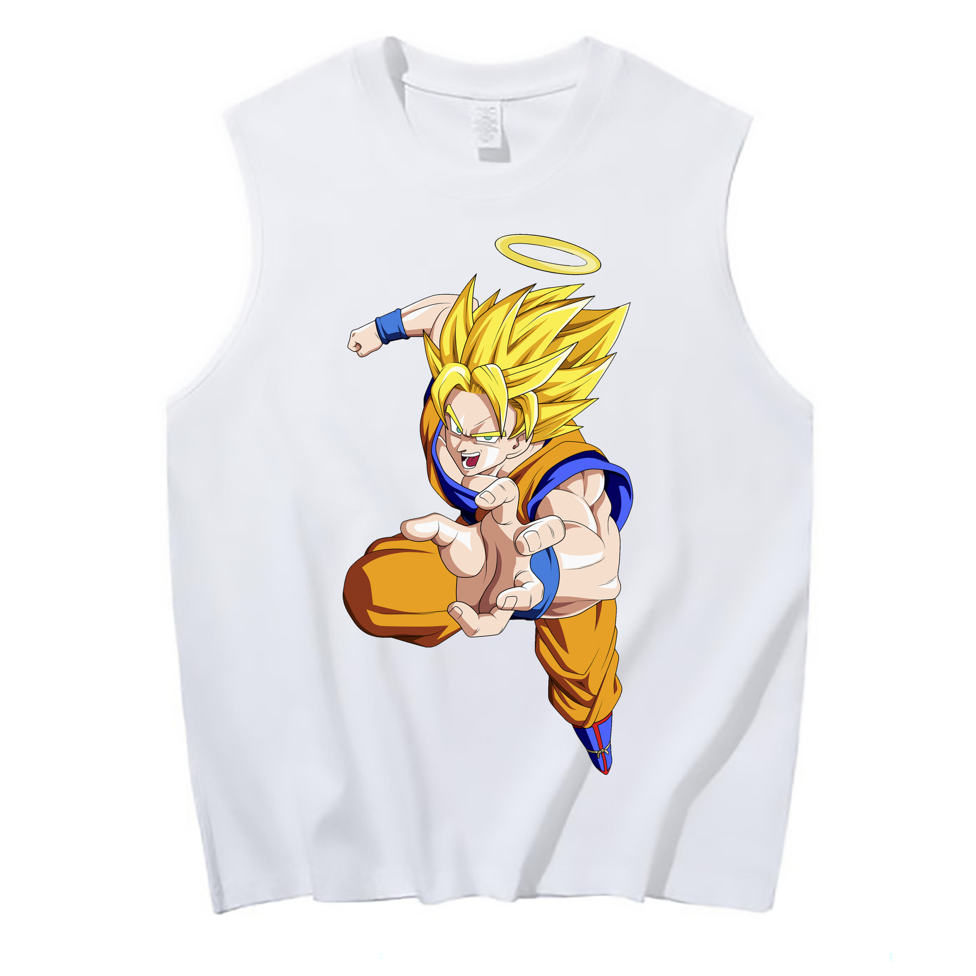 （画像用） ドラゴンボール 孫悟空（そん ごくう）Son Goku カカロット DRAGON BALL Kakarotto コットン100％タンクトップ（フロントプリント）