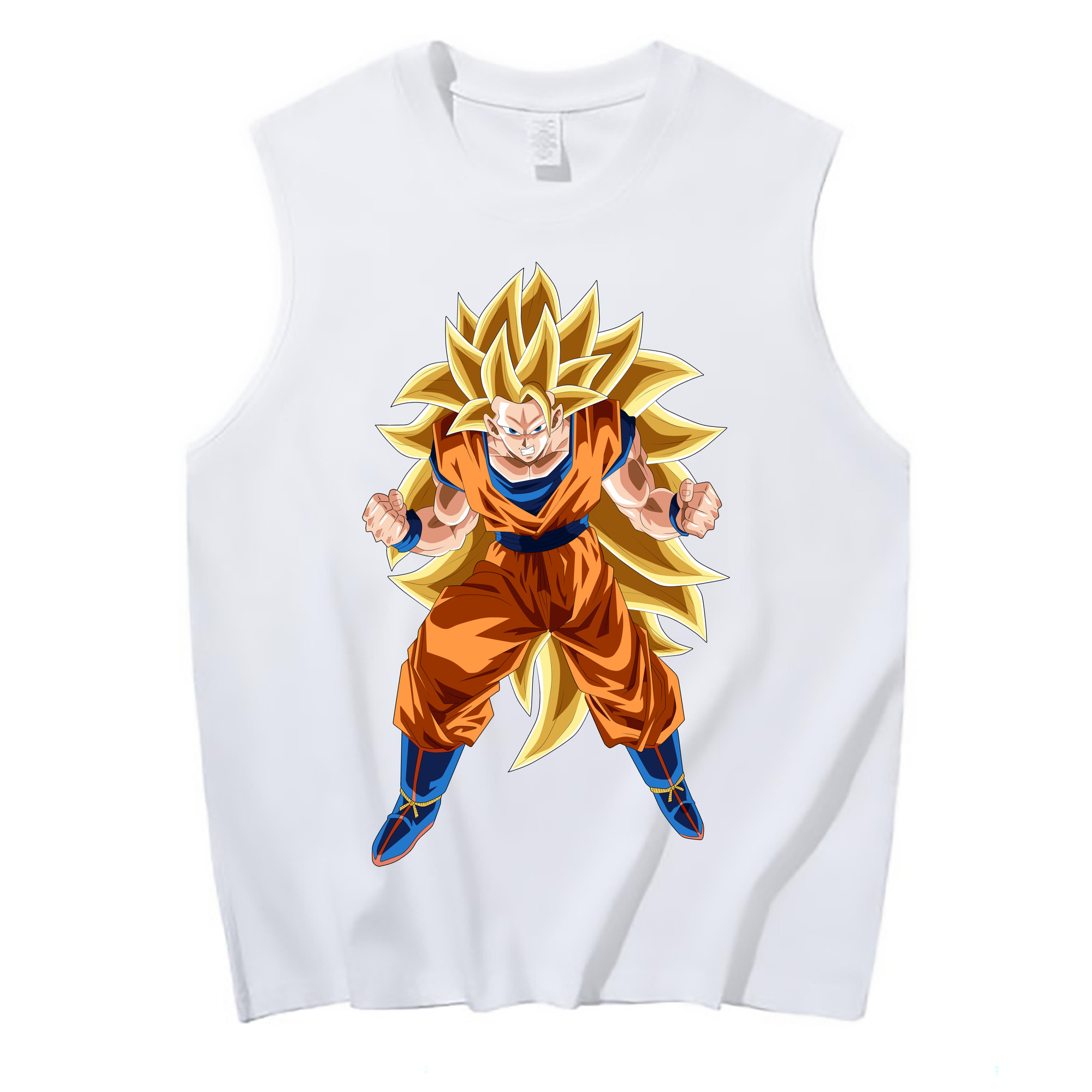 （画像用） ドラゴンボール 孫悟空（そん ごくう）Son Goku カカロット DRAGON BALL Kakarotto コットン100％タンクトップ（フロントプリント）