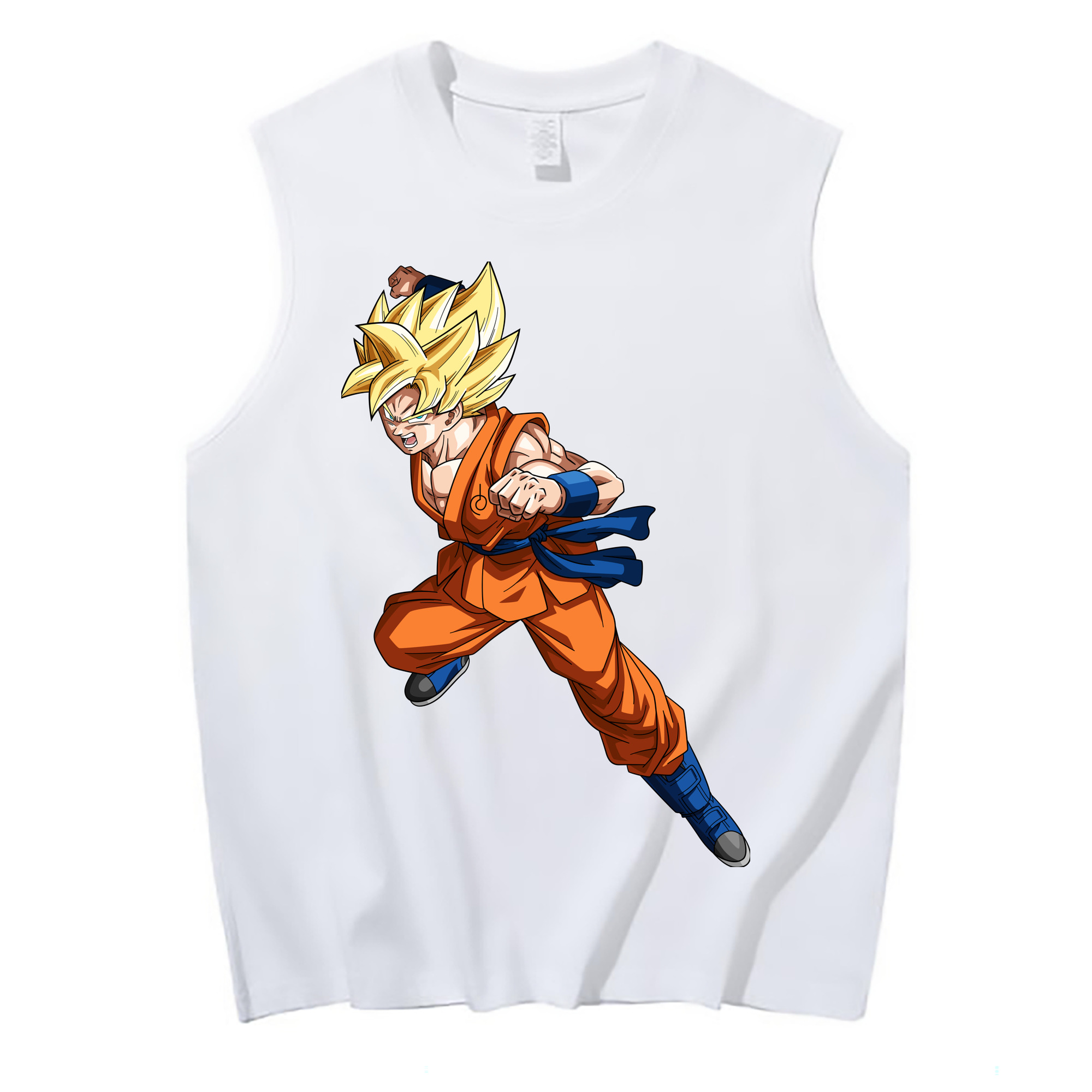 （画像用） ドラゴンボール 孫悟空（そん ごくう）Son Goku カカロット DRAGON BALL Kakarotto コットン100％タンクトップ（フロントプリント）