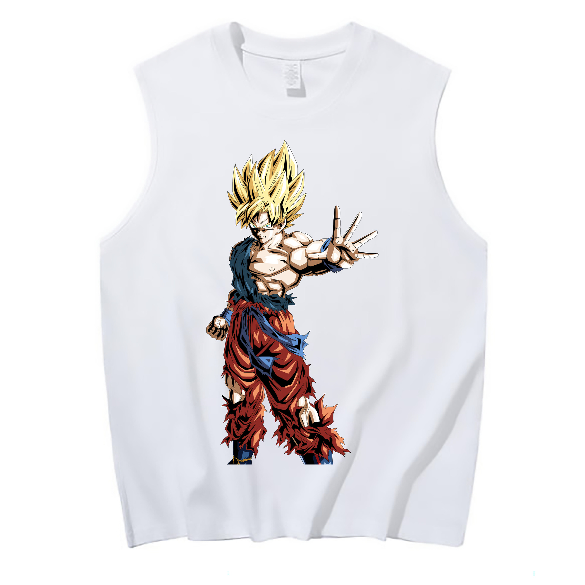 （画像用） ドラゴンボール 孫悟空（そん ごくう）Son Goku カカロット DRAGON BALL Kakarotto コットン100％タンクトップ（フロントプリント）