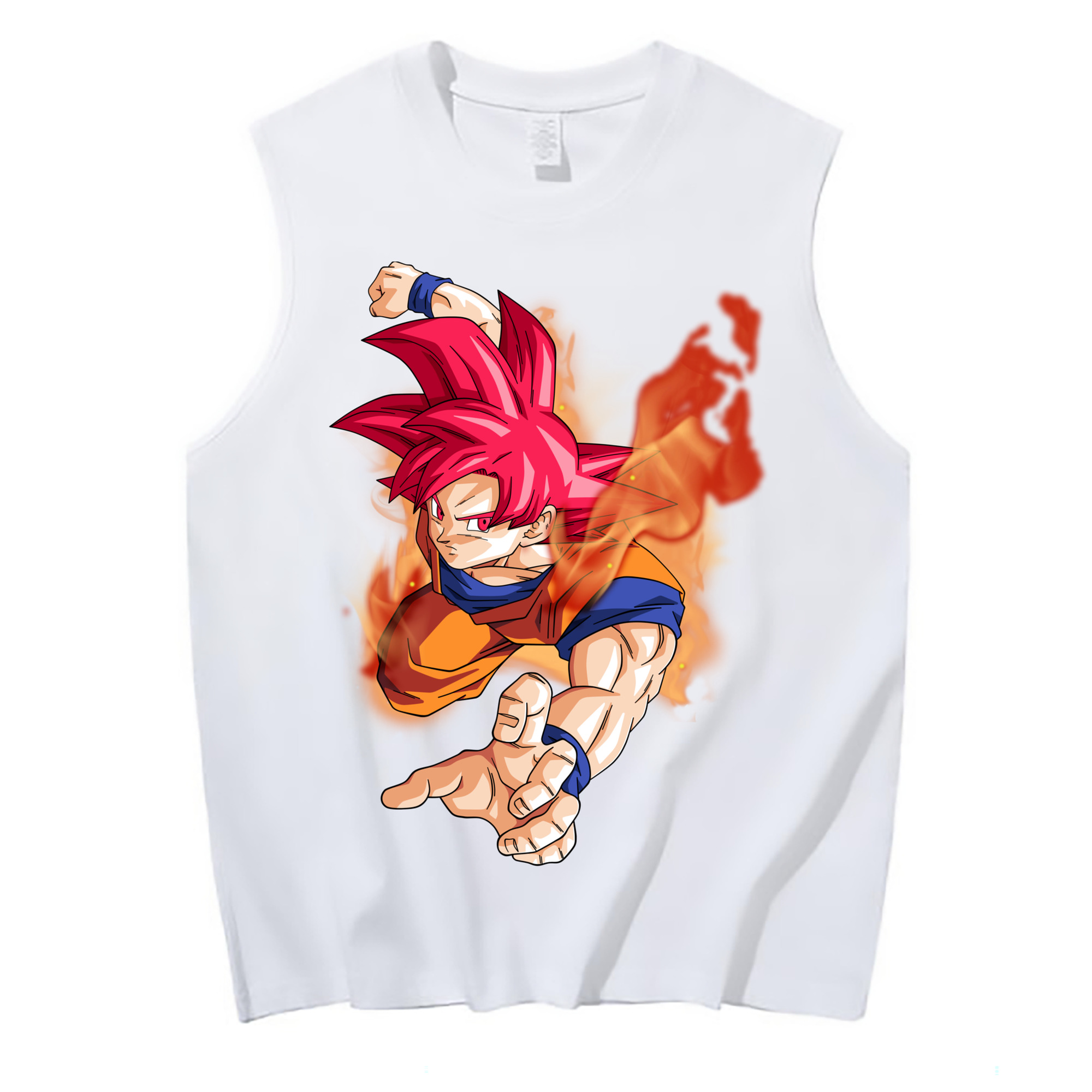 （画像用） ドラゴンボール 孫悟空（そん ごくう）Son Goku カカロット DRAGON BALL Kakarotto コットン100％タンクトップ（フロントプリント）