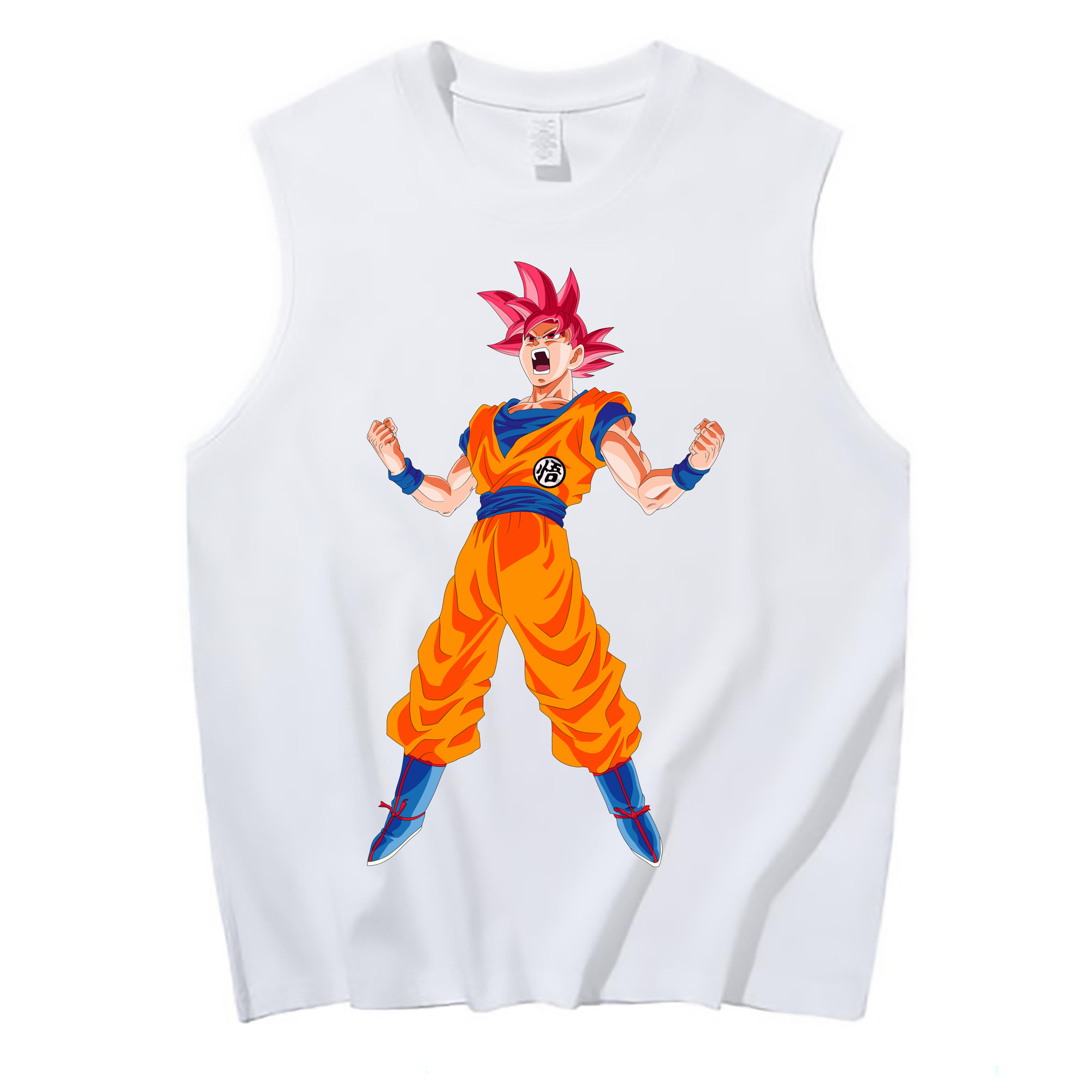 （画像用） ドラゴンボール 孫悟空（そん ごくう）Son Goku カカロット DRAGON BALL Kakarotto コットン100％タンクトップ（フロントプリント）
