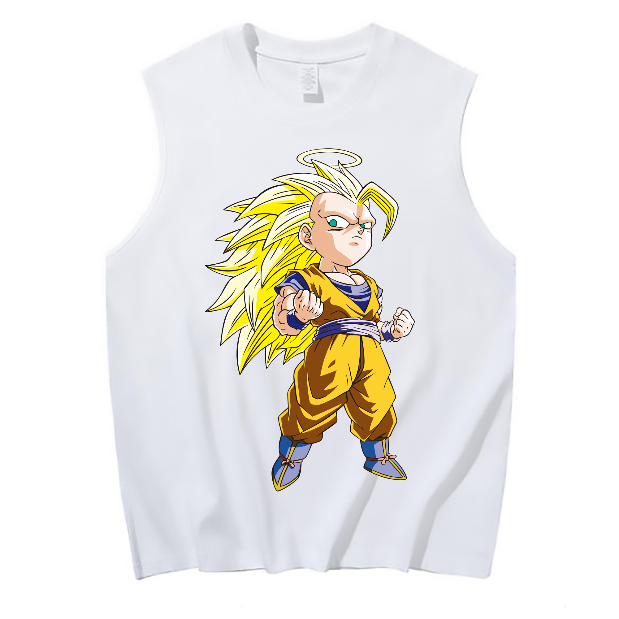 （画像用） ドラゴンボール 孫悟空（そん ごくう）Son Goku カカロット DRAGON BALL Kakarotto コットン100％タンクトップ（フロントプリント）