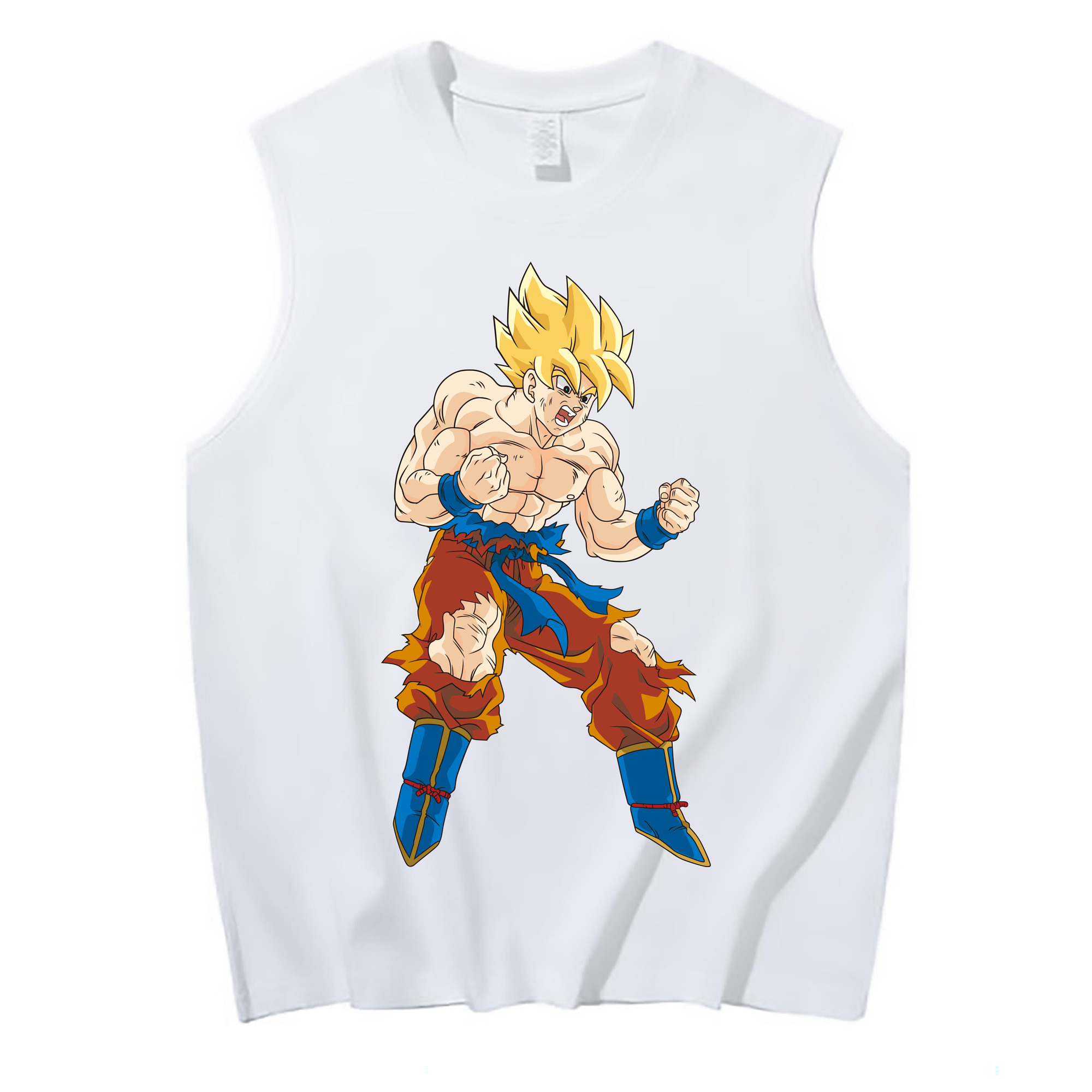 （画像用） ドラゴンボール 孫悟空（そん ごくう）Son Goku カカロット DRAGON BALL Kakarotto コットン100％タンクトップ（フロントプリント）