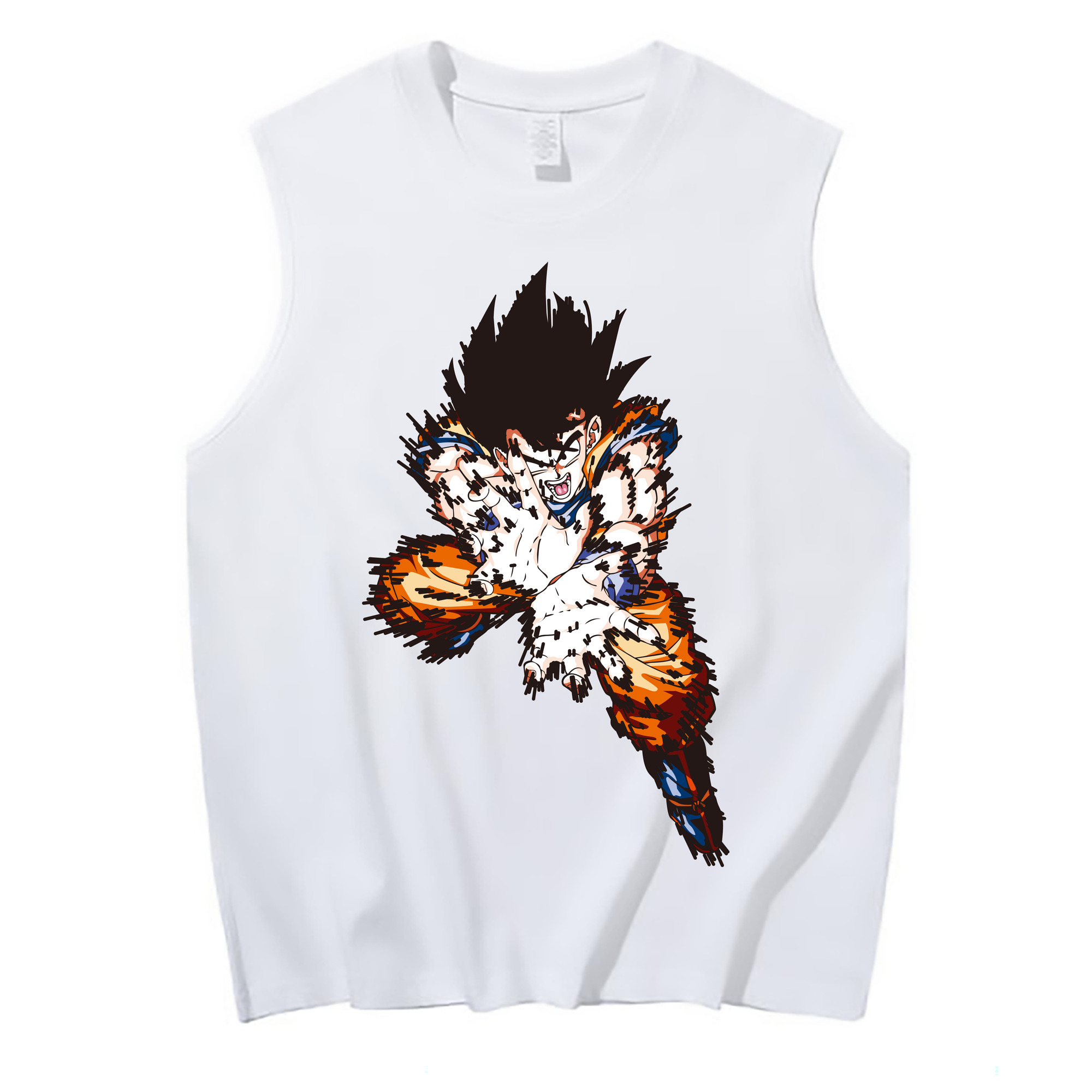 （画像用） ドラゴンボール 孫悟空（そん ごくう）Son Goku カカロット DRAGON BALL Kakarotto コットン100％タンクトップ（フロントプリント）