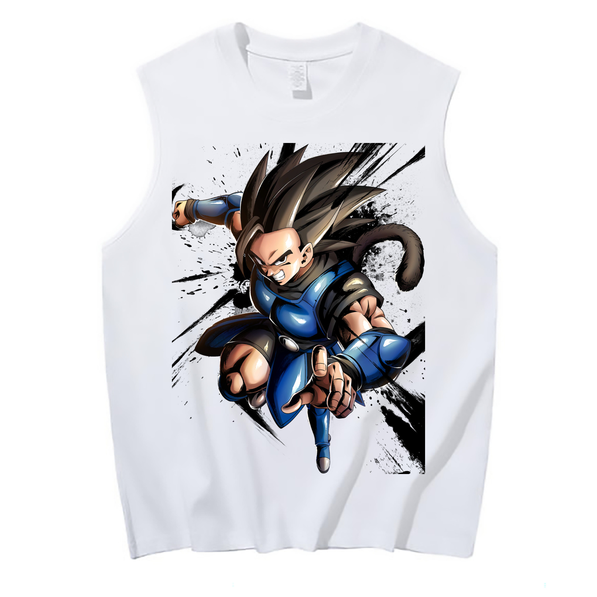 （画像用） ドラゴンボール ベジータ四世（Bejīta Yonsei）DRAGON BALL Vegeta IV コットン100％タンクトップ（フロントプリント）