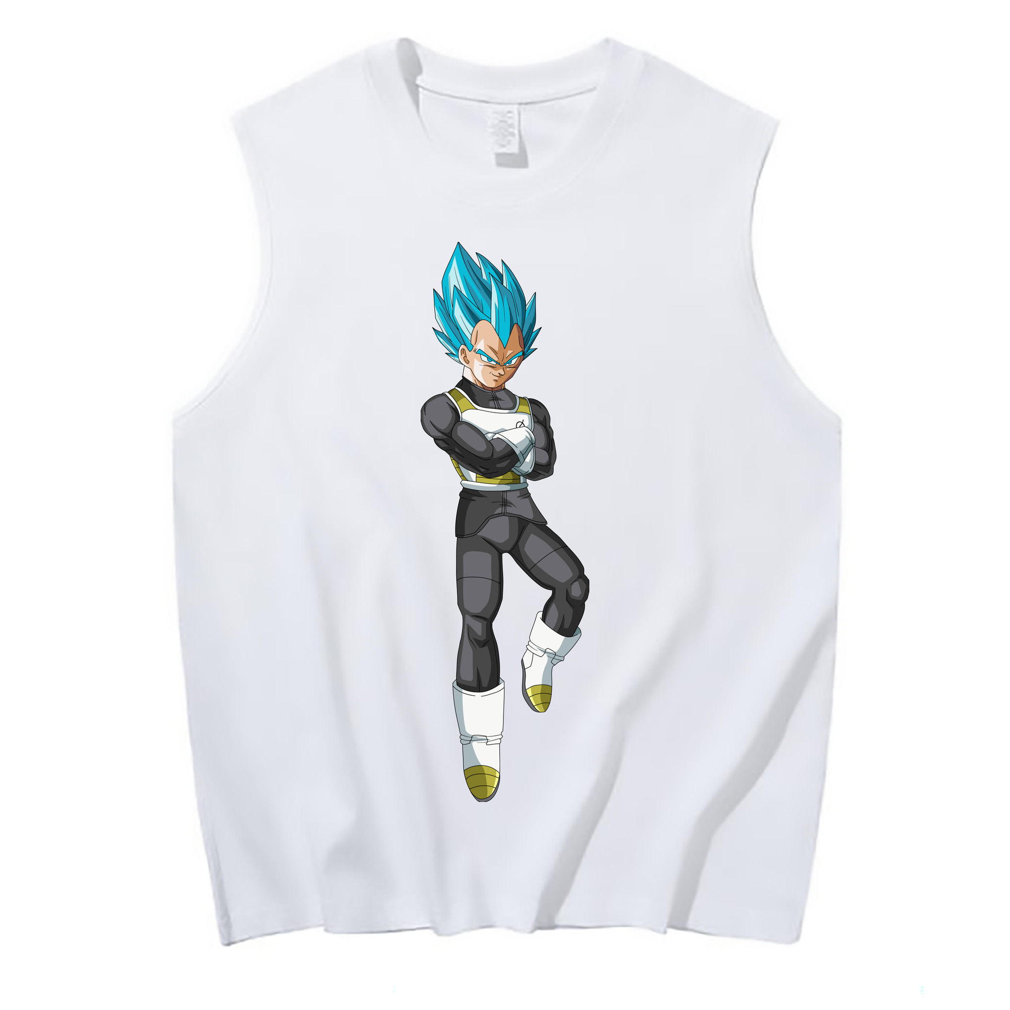 （画像用） ドラゴンボール ベジータ四世（Bejīta Yonsei）DRAGON BALL Vegeta IV コットン100％タンクトップ（フロントプリント）
