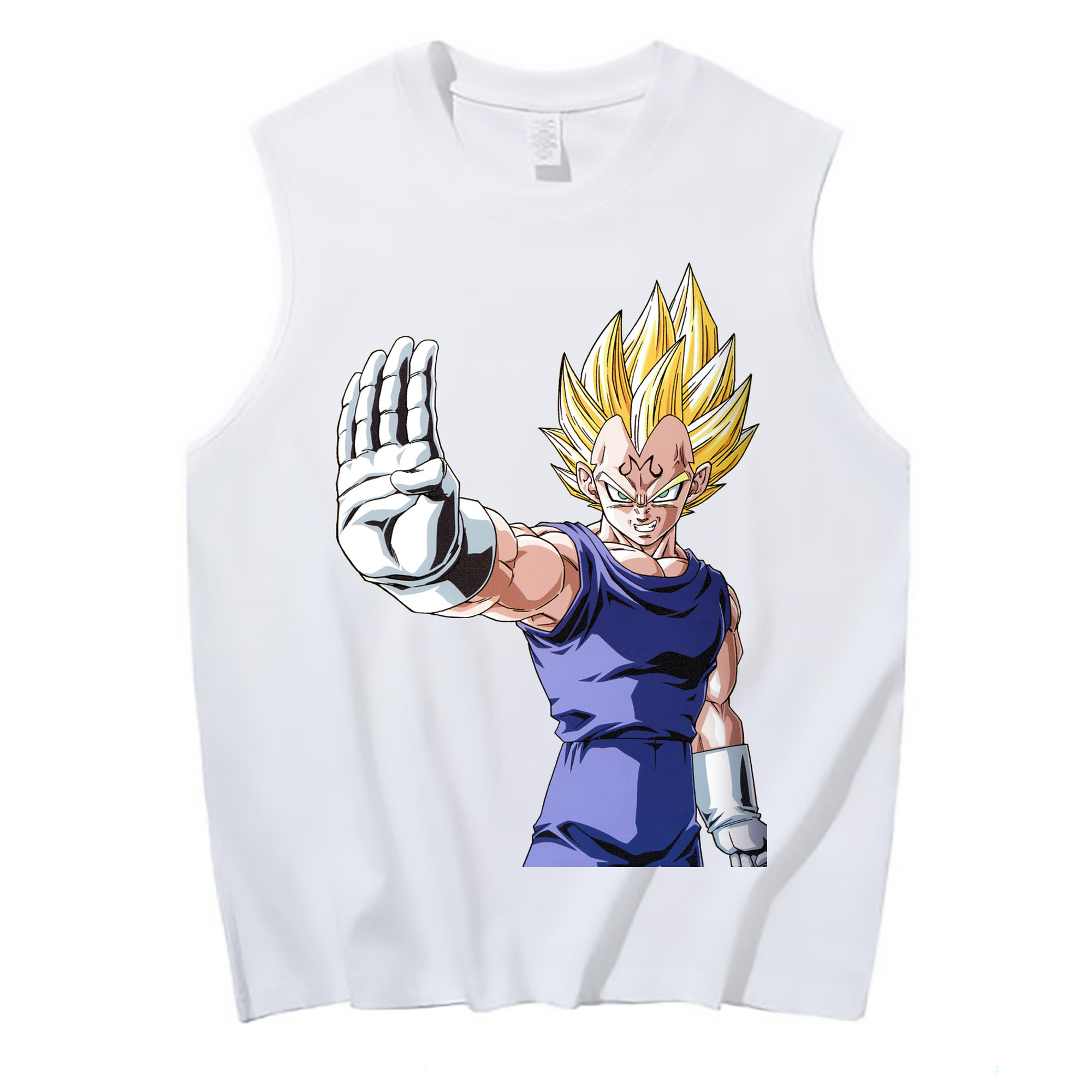 （画像用） ドラゴンボール ベジータ四世（Bejīta Yonsei）DRAGON BALL Vegeta IV コットン100％タンクトップ（フロントプリント）