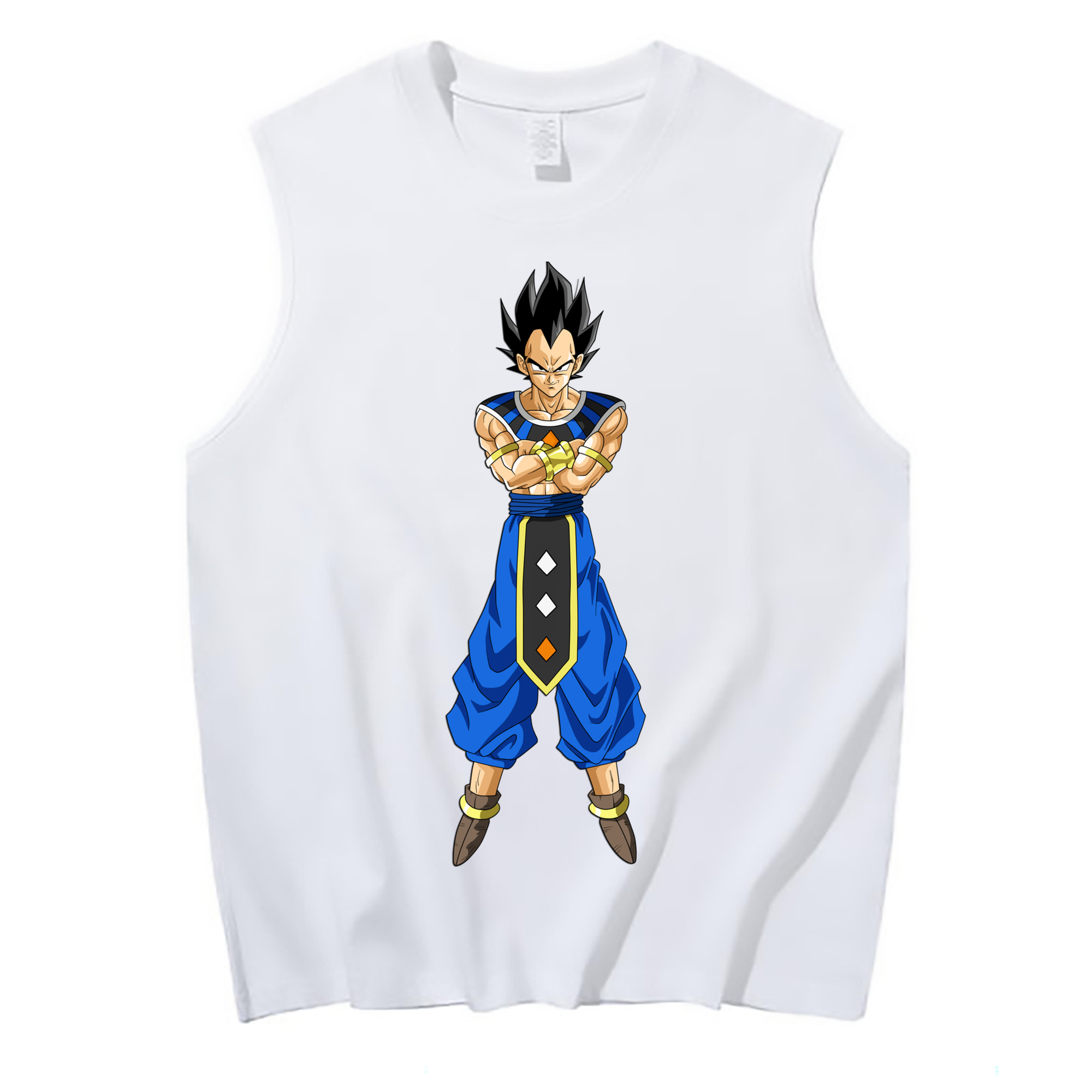 （画像用） ドラゴンボール ベジータ四世（Bejīta Yonsei）DRAGON BALL Vegeta IV コットン100％タンクトップ（フロントプリント）