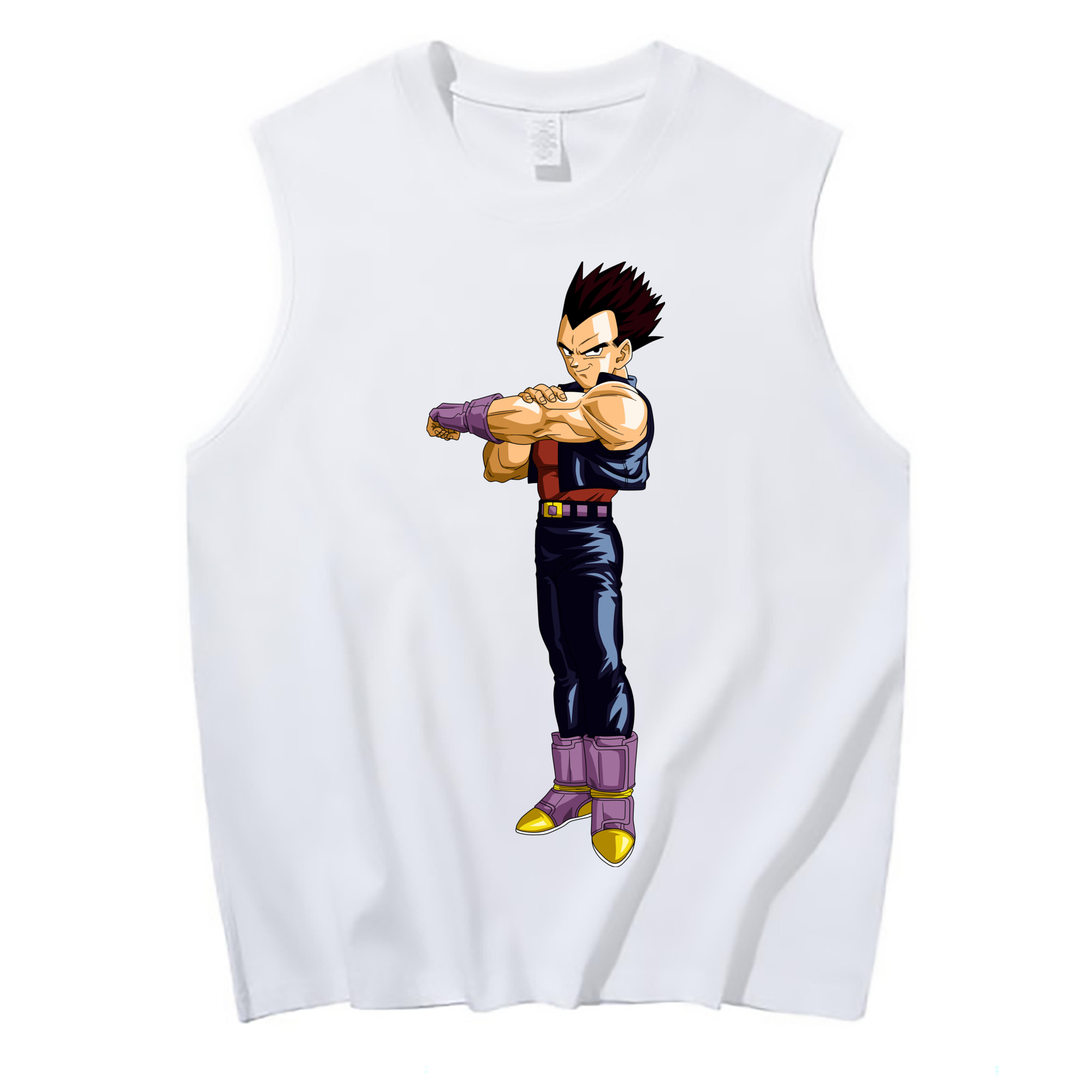 （画像用） ドラゴンボール ベジータ四世（Bejīta Yonsei）DRAGON BALL Vegeta IV コットン100％タンクトップ（フロントプリント）