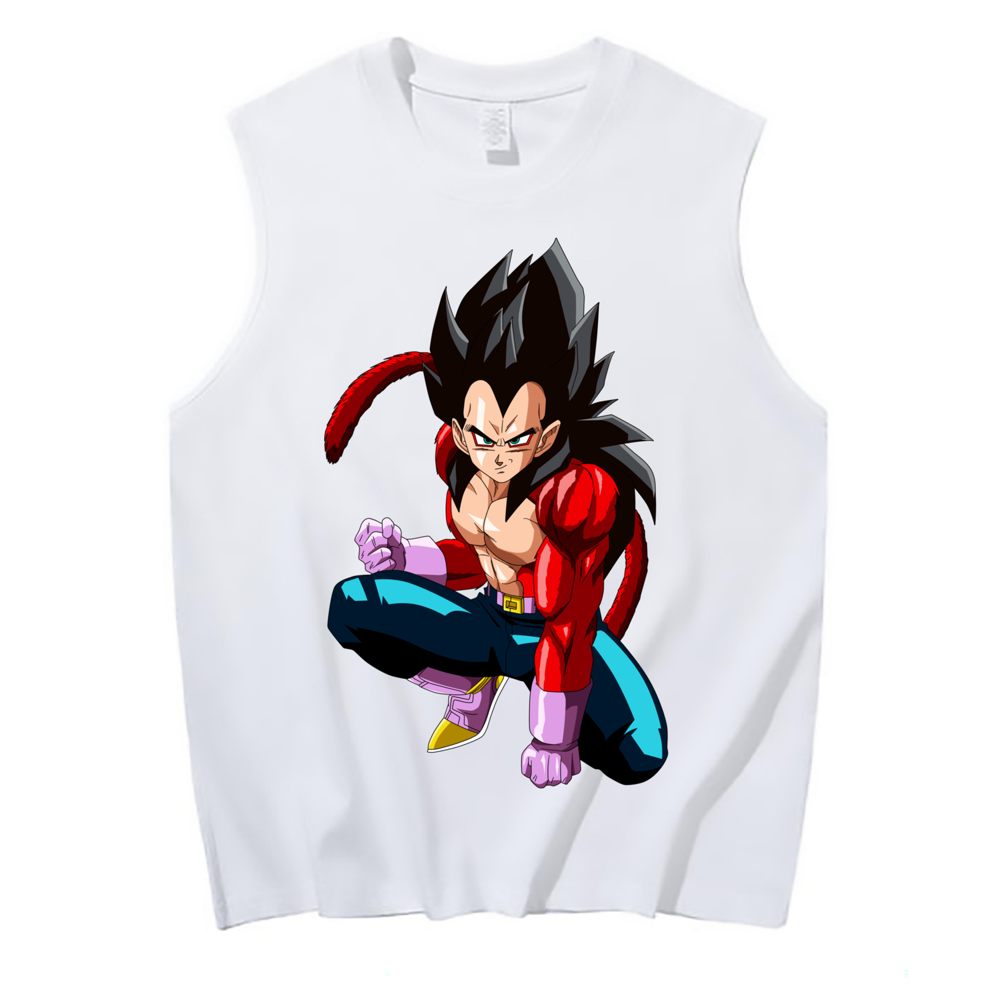 （画像用） ドラゴンボール ベジータ四世（Bejīta Yonsei）DRAGON BALL Vegeta IV コットン100％タンクトップ（フロントプリント）