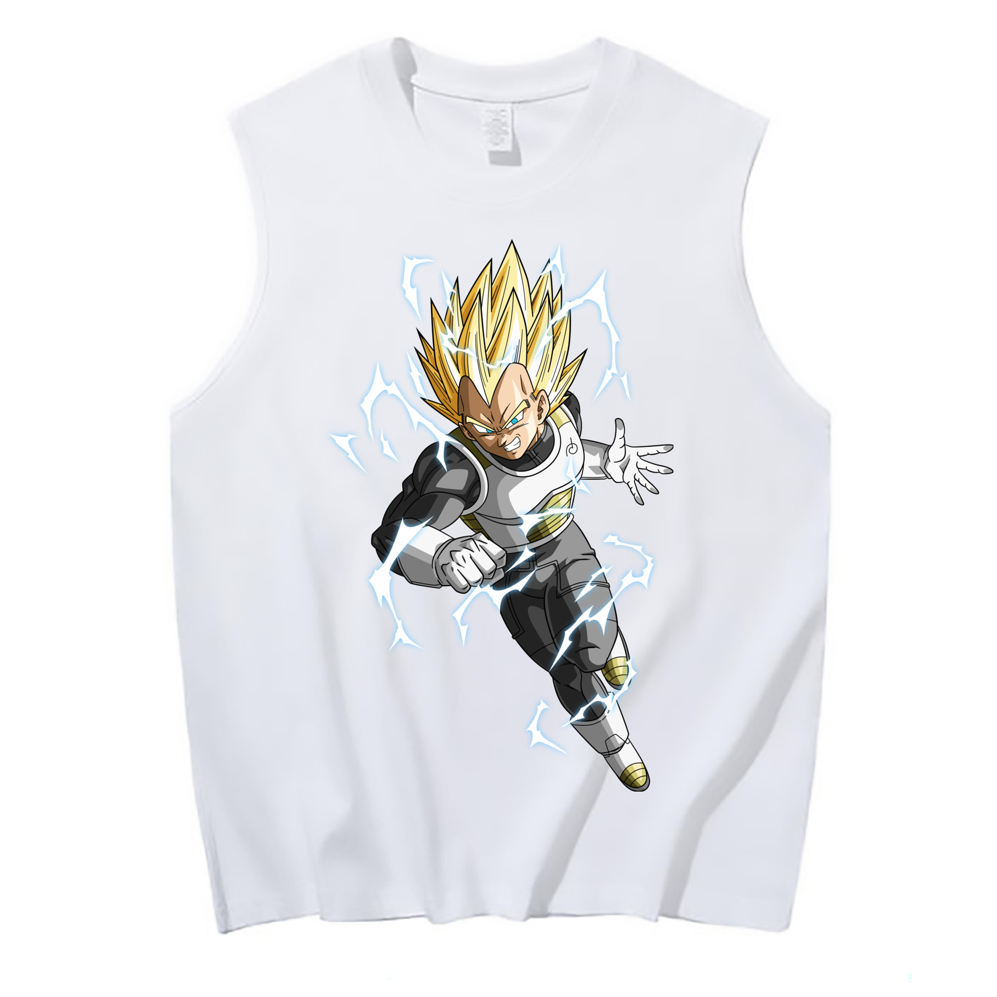 （画像用） ドラゴンボール ベジータ四世（Bejīta Yonsei）DRAGON BALL Vegeta IV コットン100％タンクトップ（フロントプリント）