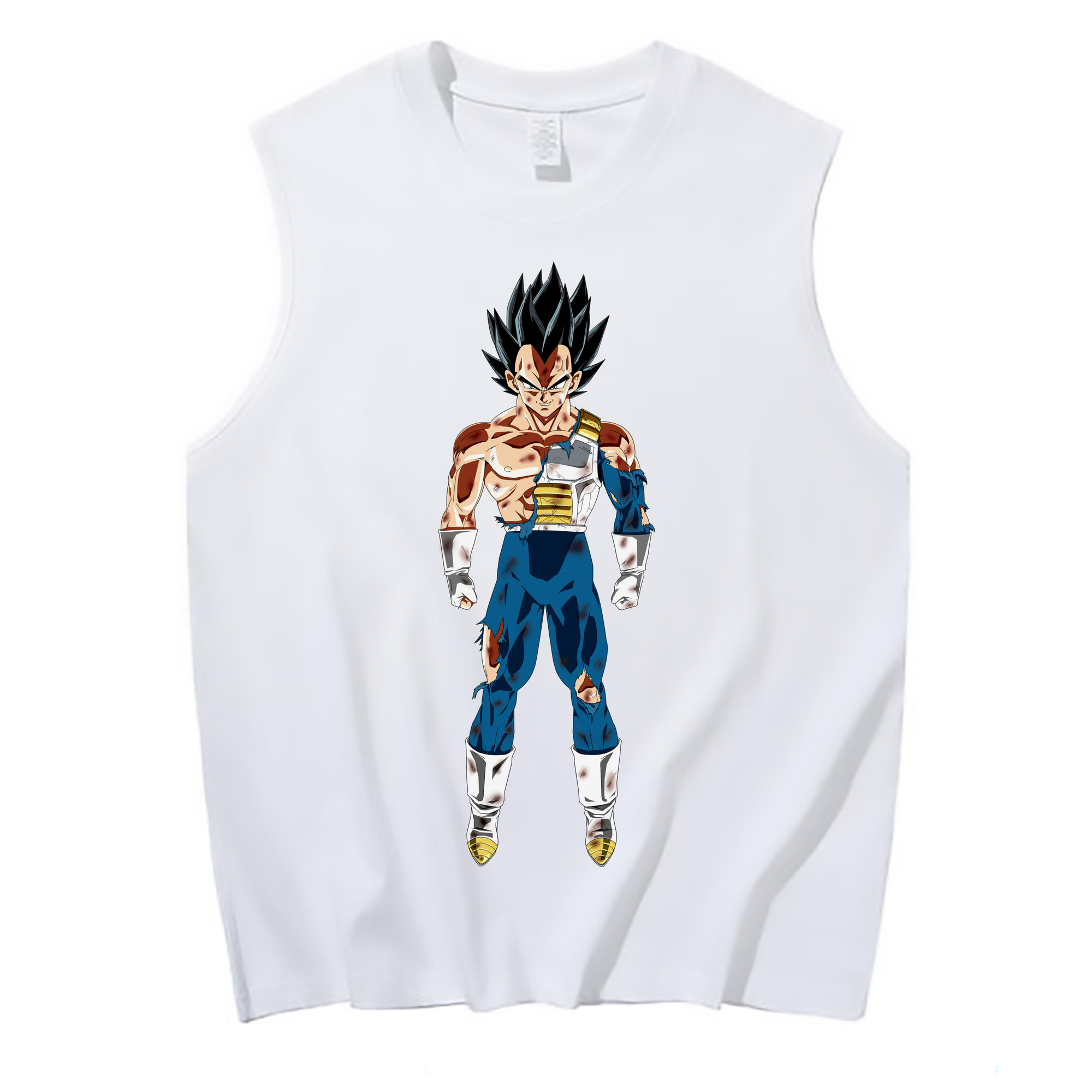 （画像用） ドラゴンボール ベジータ四世（Bejīta Yonsei）DRAGON BALL Vegeta IV コットン100％タンクトップ（フロントプリント）