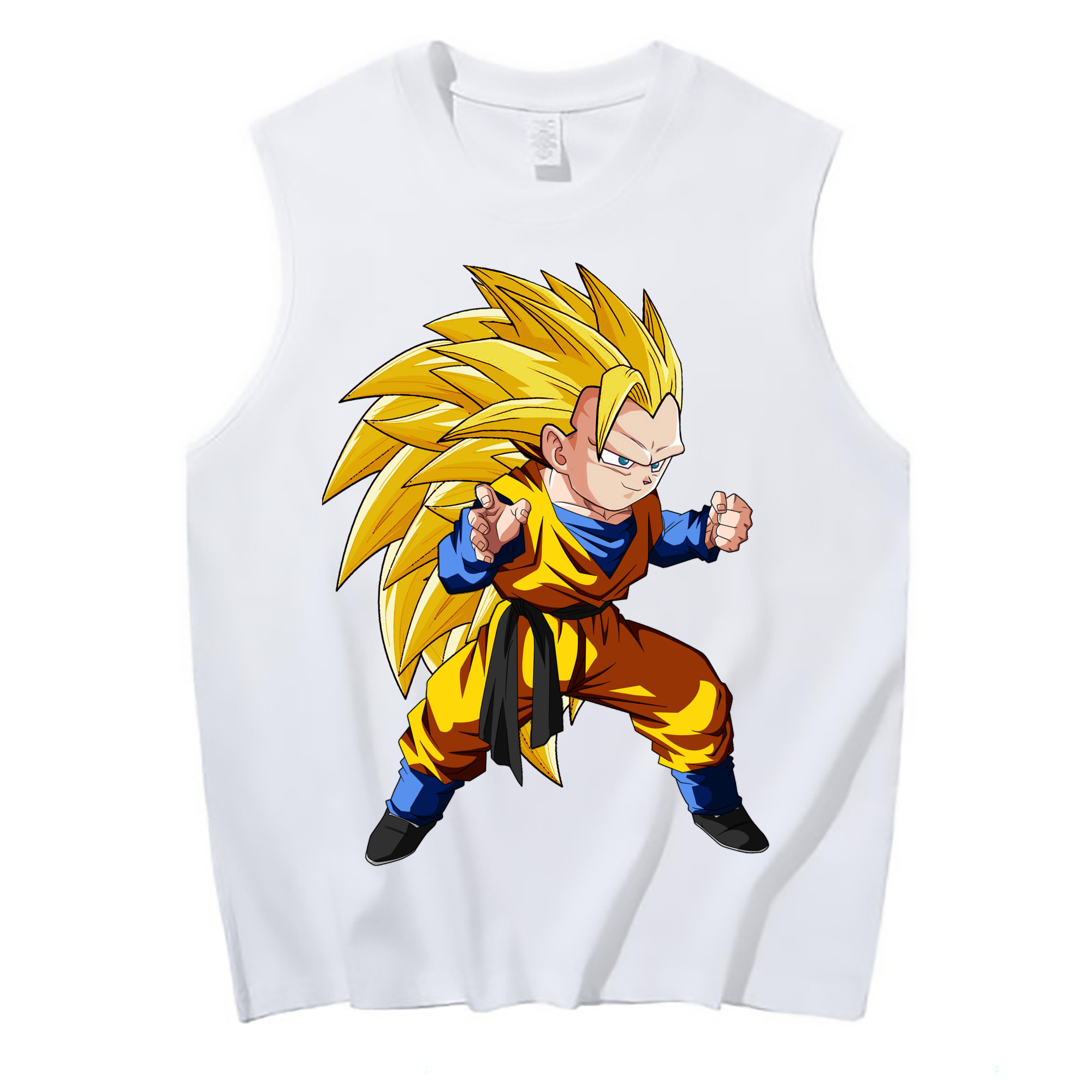 （画像用） ドラゴンボール ベジータ四世（Bejīta Yonsei）DRAGON BALL Vegeta IV コットン100％タンクトップ（フロントプリント）