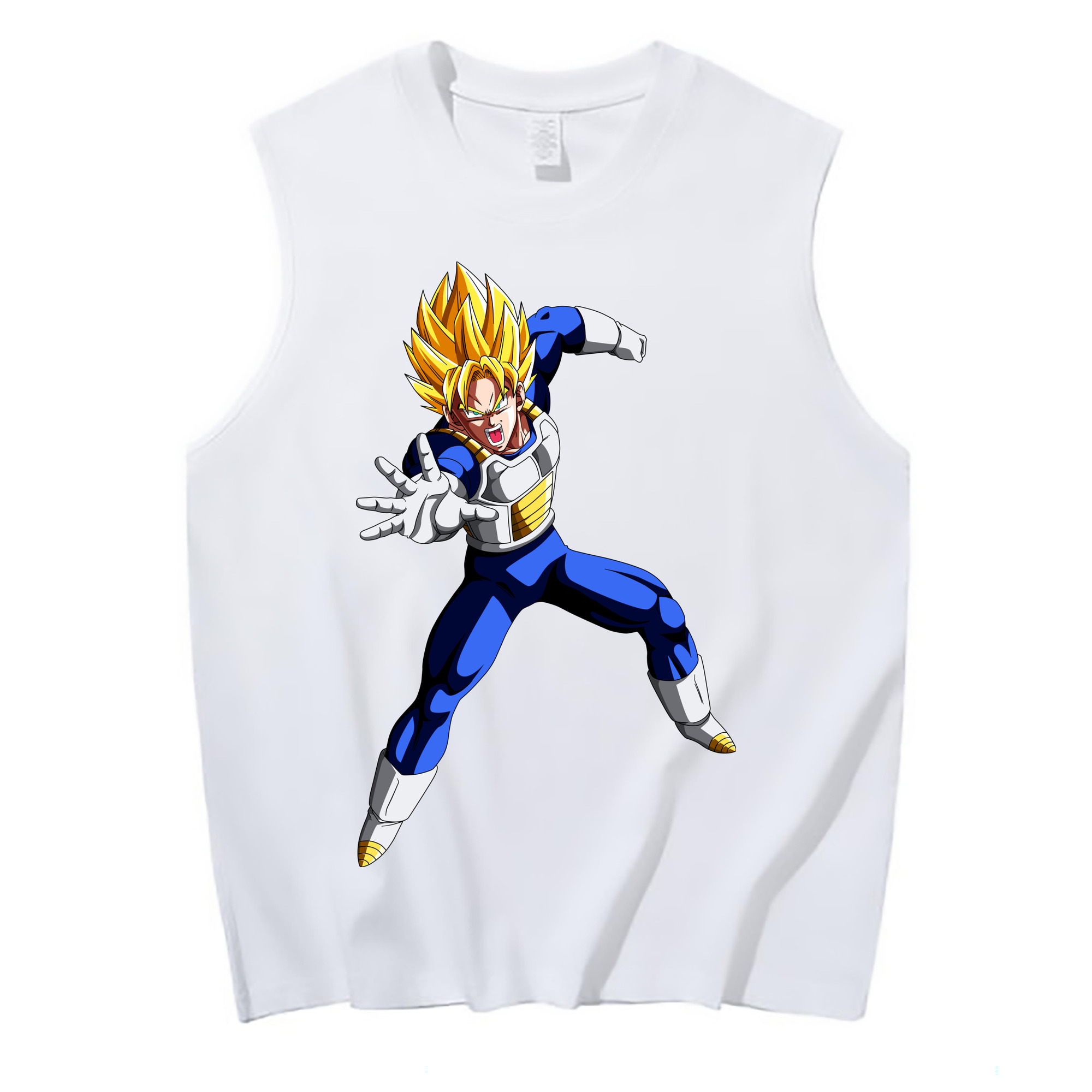 （画像用） ドラゴンボール ベジータ四世（Bejīta Yonsei）DRAGON BALL Vegeta IV コットン100％タンクトップ（フロントプリント）