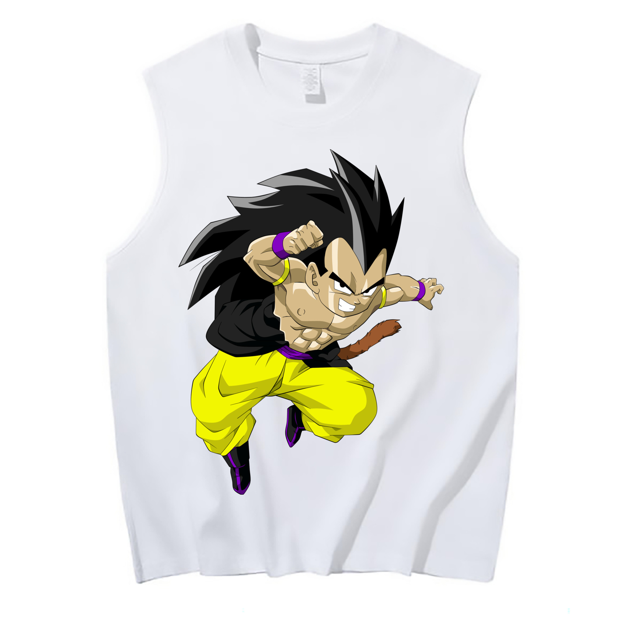 （画像用） ドラゴンボール ベジータ四世（Bejīta Yonsei）DRAGON BALL Vegeta IV コットン100％タンクトップ（フロントプリント）
