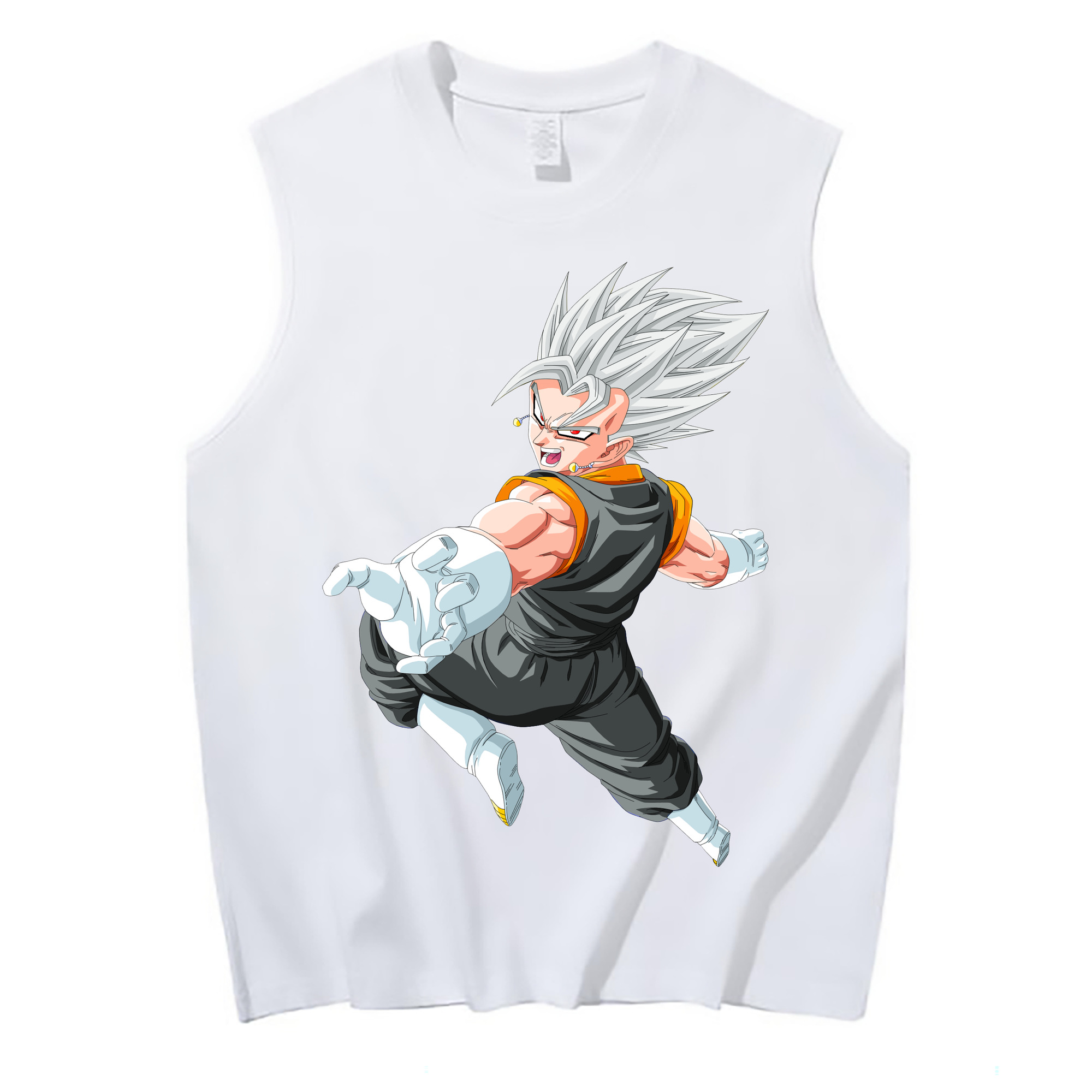 （画像用） ドラゴンボール ベジータ四世（Bejīta Yonsei）DRAGON BALL Vegeta IV コットン100％タンクトップ（フロントプリント）