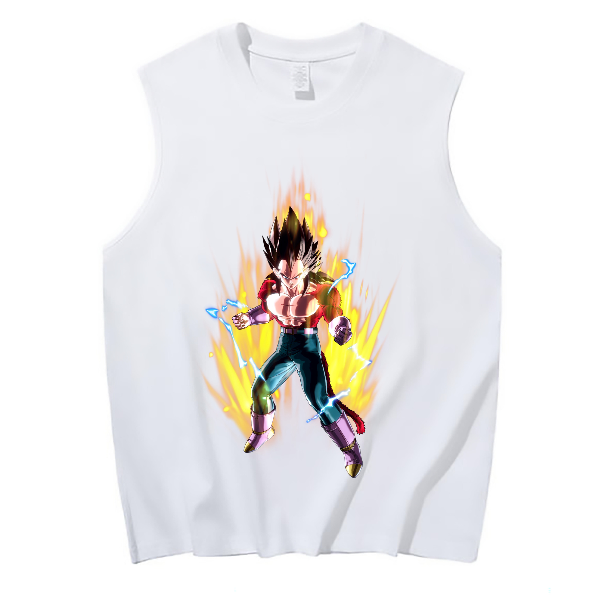 （画像用） ドラゴンボール ベジータ四世（Bejīta Yonsei）DRAGON BALL Vegeta IV コットン100％タンクトップ（フロントプリント）