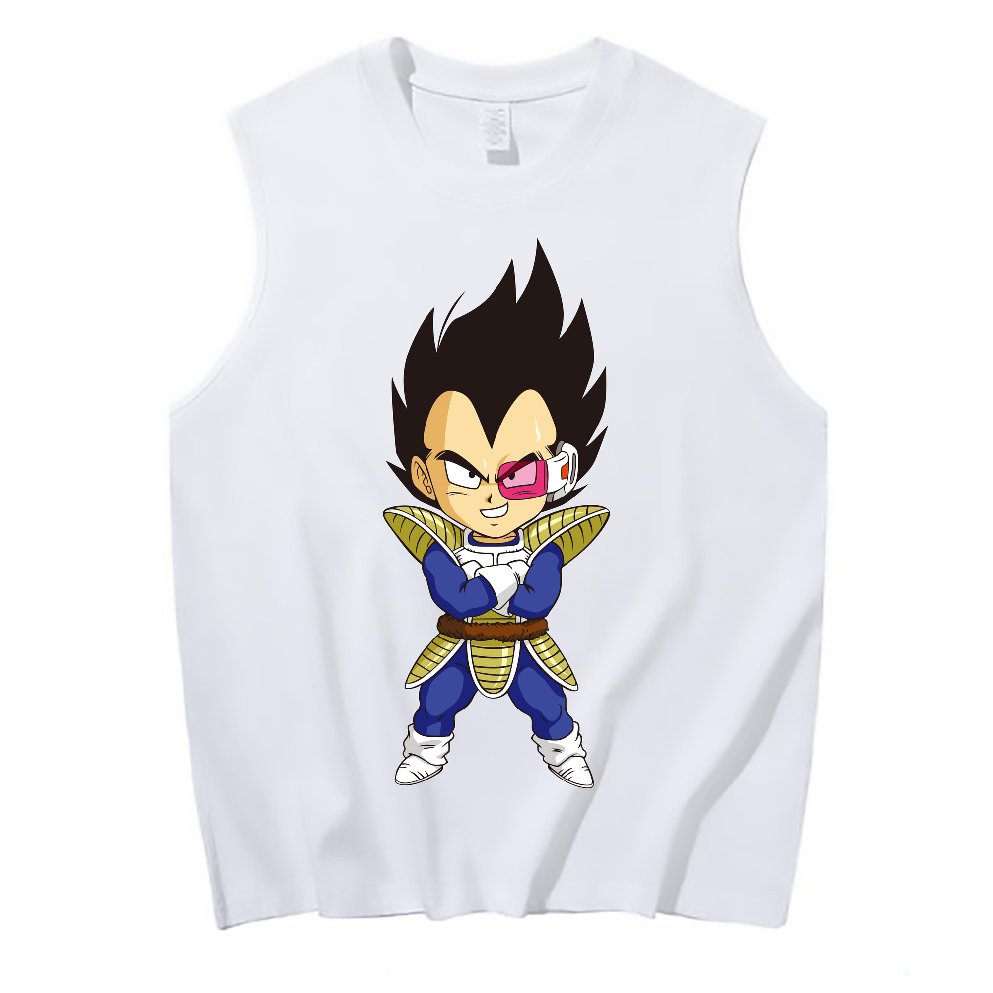 （画像用） ドラゴンボール ベジータ四世（Bejīta Yonsei）DRAGON BALL Vegeta IV コットン100％タンクトップ（フロントプリント）
