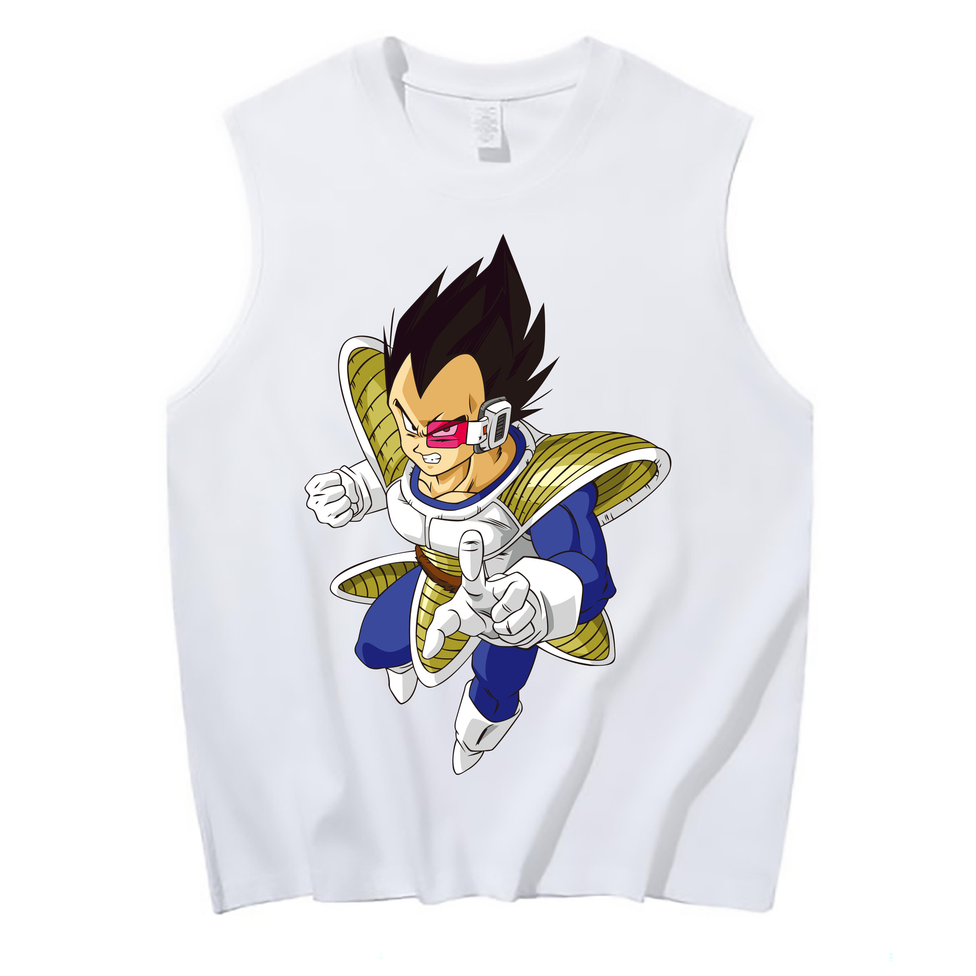 （画像用） ドラゴンボール ベジータ四世（Bejīta Yonsei）DRAGON BALL Vegeta IV コットン100％タンクトップ（フロントプリント）