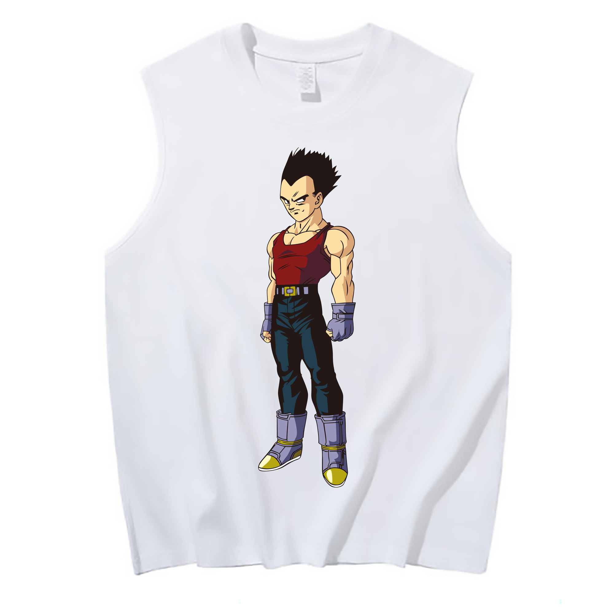 （画像用） ドラゴンボール ベジータ四世（Bejīta Yonsei）DRAGON BALL Vegeta IV コットン100％タンクトップ（フロントプリント）