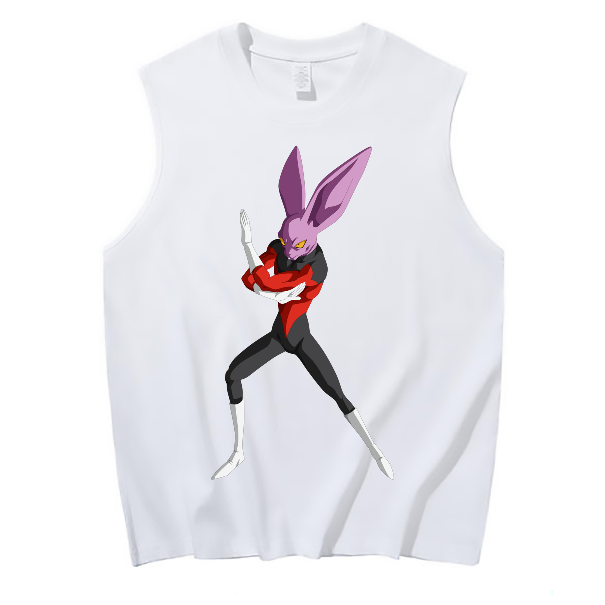 （画像用） ドラゴンボール ビルス 破壊神ビルス DRAGON BALL Beerus Birusu コットン100％タンクトップ（フロントプリント）