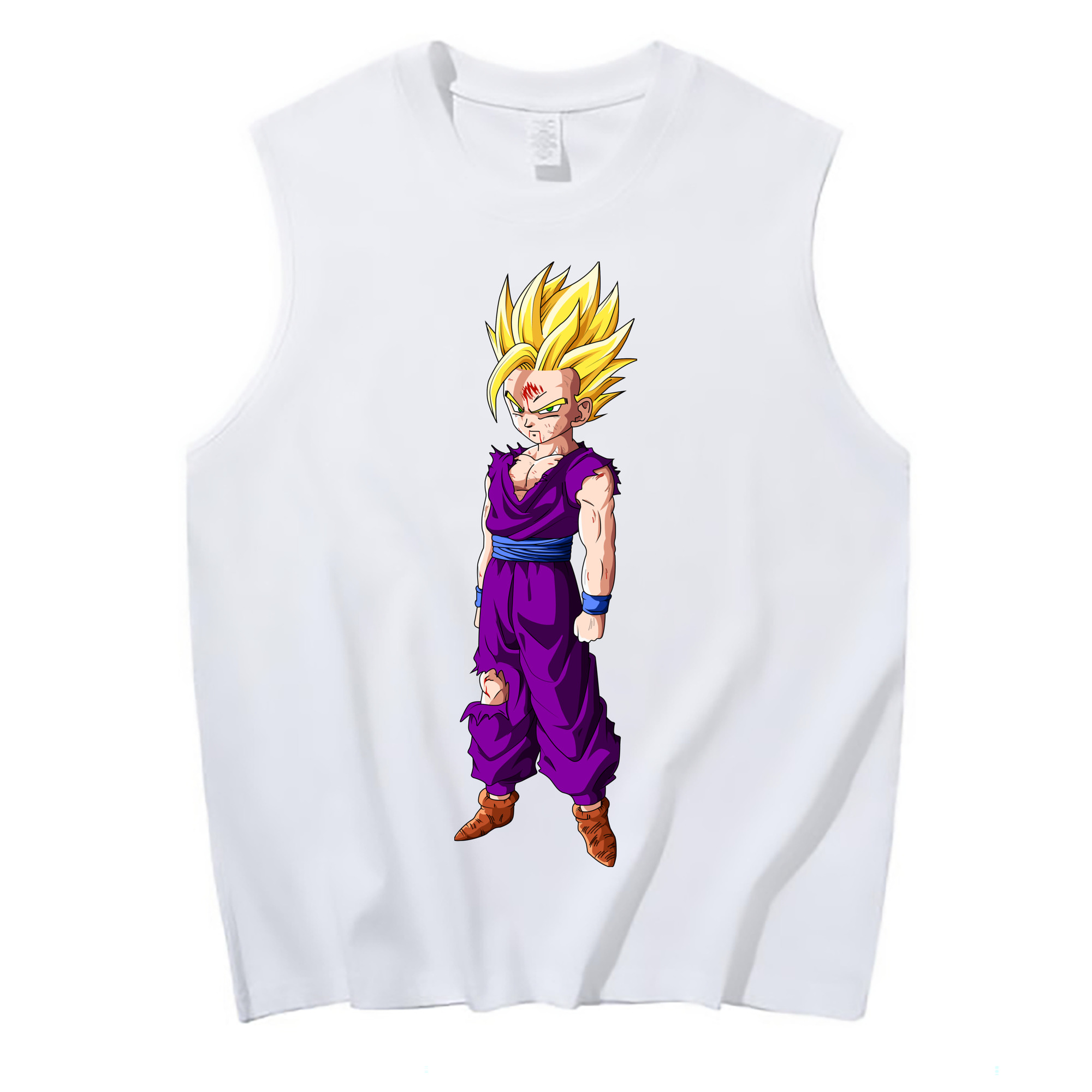 （画像用） ドラゴンボール 孫 悟飯（そんごはん）DRAGON BALL Son Gohan コットン100％タンクトップ（フロントプリント）