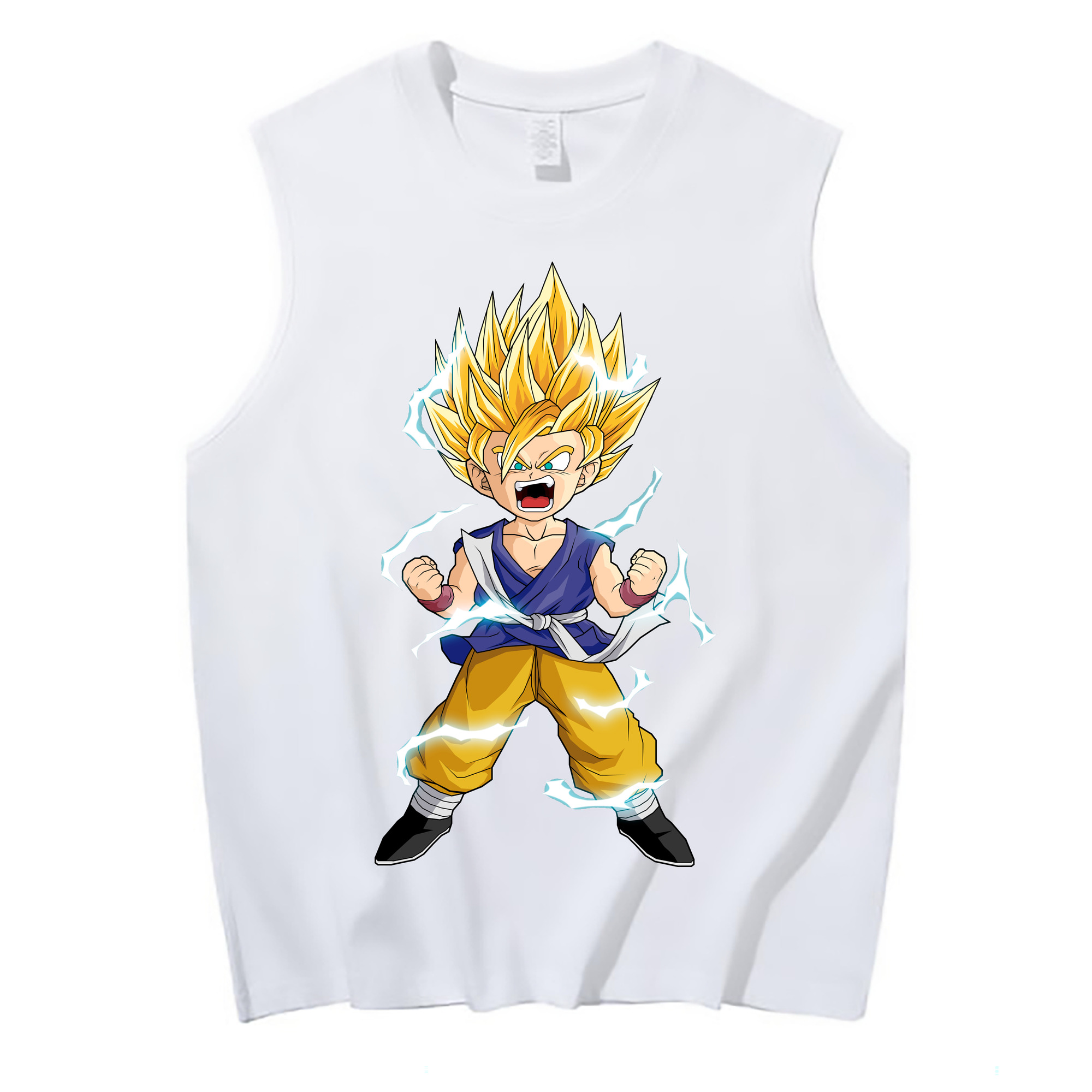 （画像用） ドラゴンボール 孫 悟飯（そんごはん）DRAGON BALL Son Gohan コットン100％タンクトップ（フロントプリント）